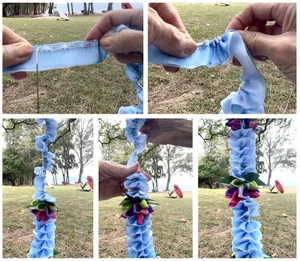 Getting Started Making Flower Ribbon Lei — Momslittlethings