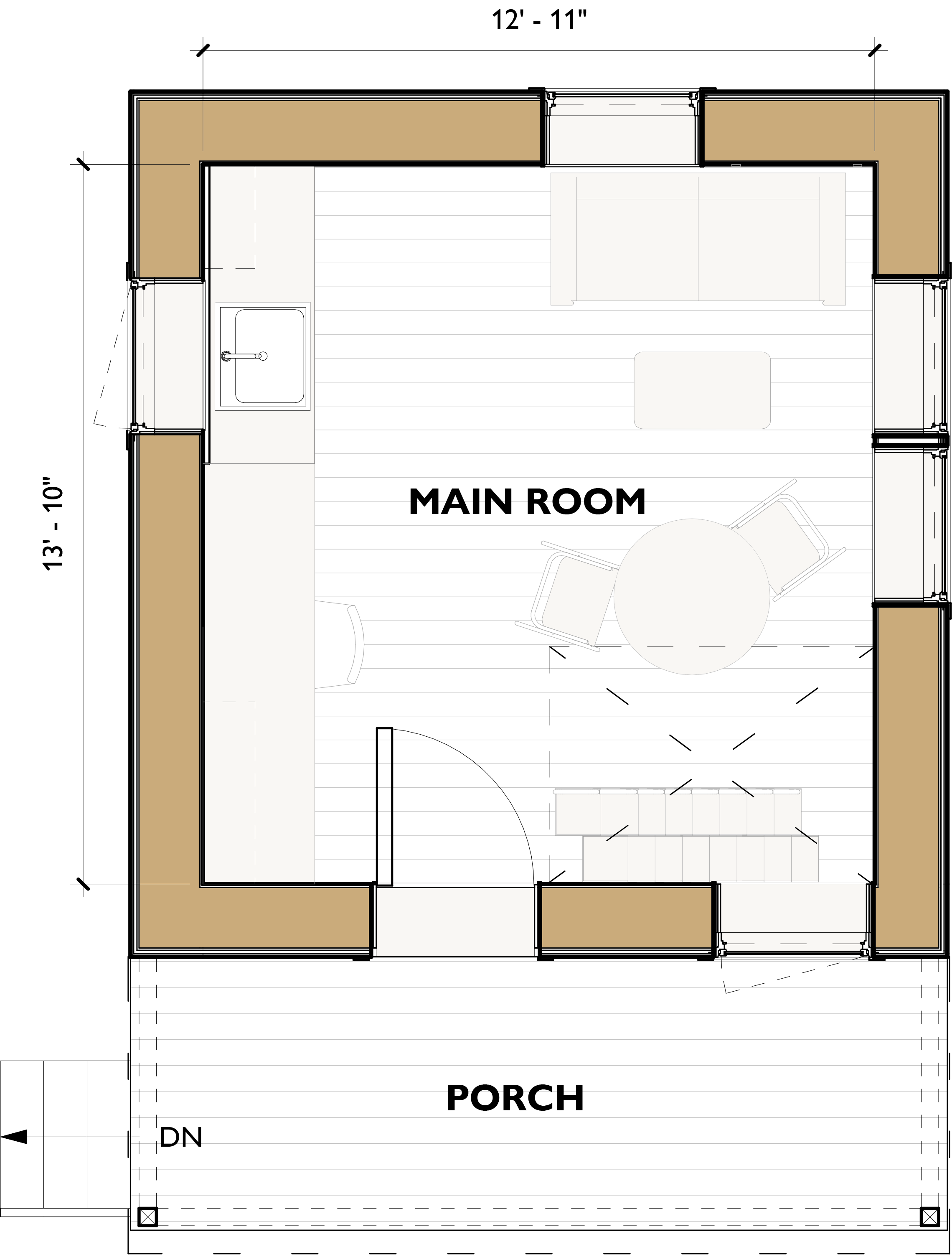 Cabañita_Design Floor Plan_Interior First Floor