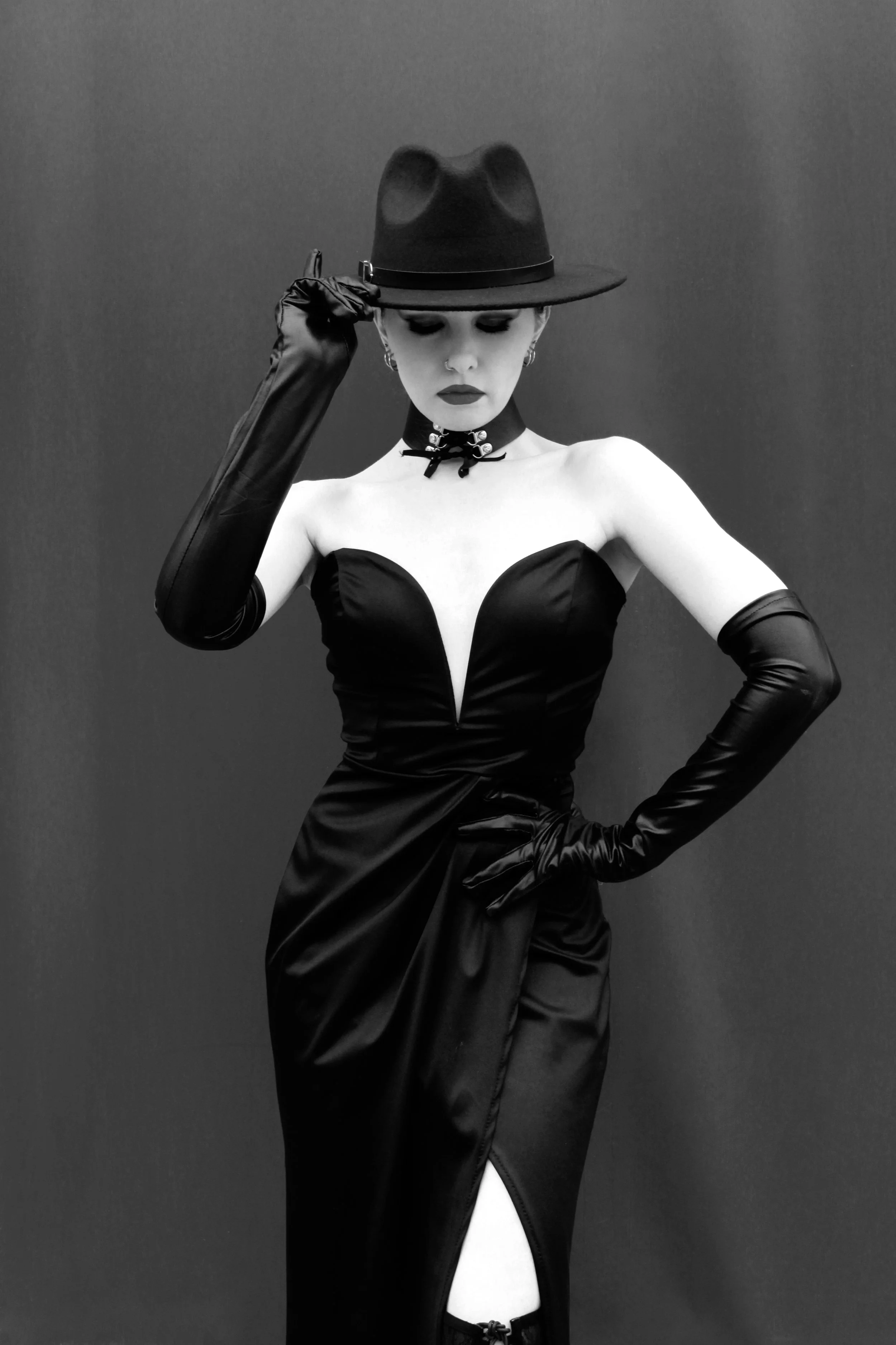 Echoes of Noir series published in Darkly Magazine black and white Helmut Newton series