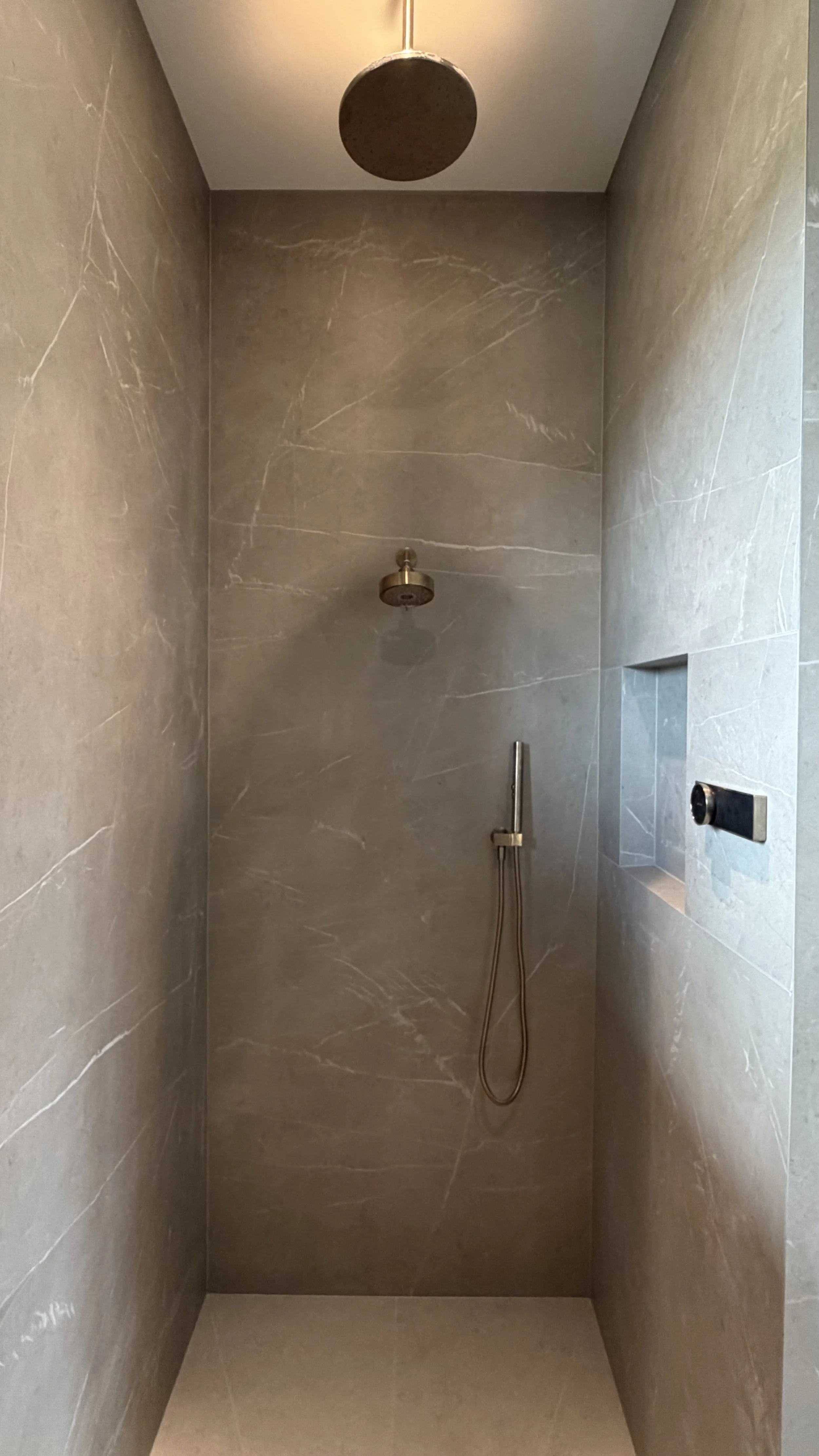 Full Slab Porcelain Shower Walls
