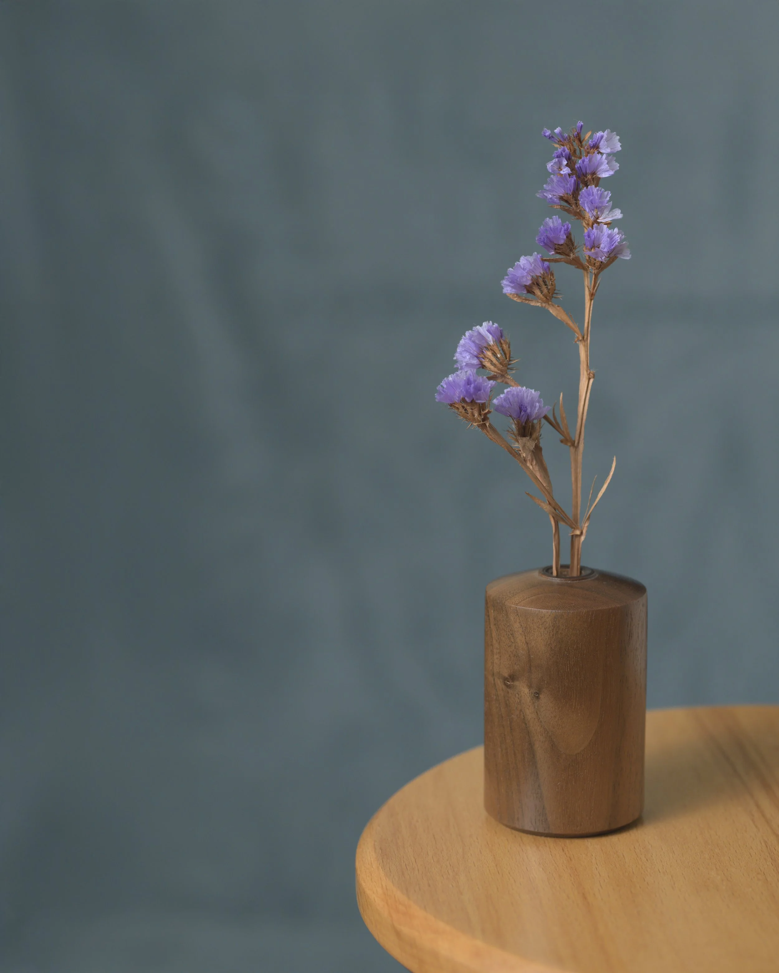 Handmade Mini Dried Flower Bud Vase | Walnut