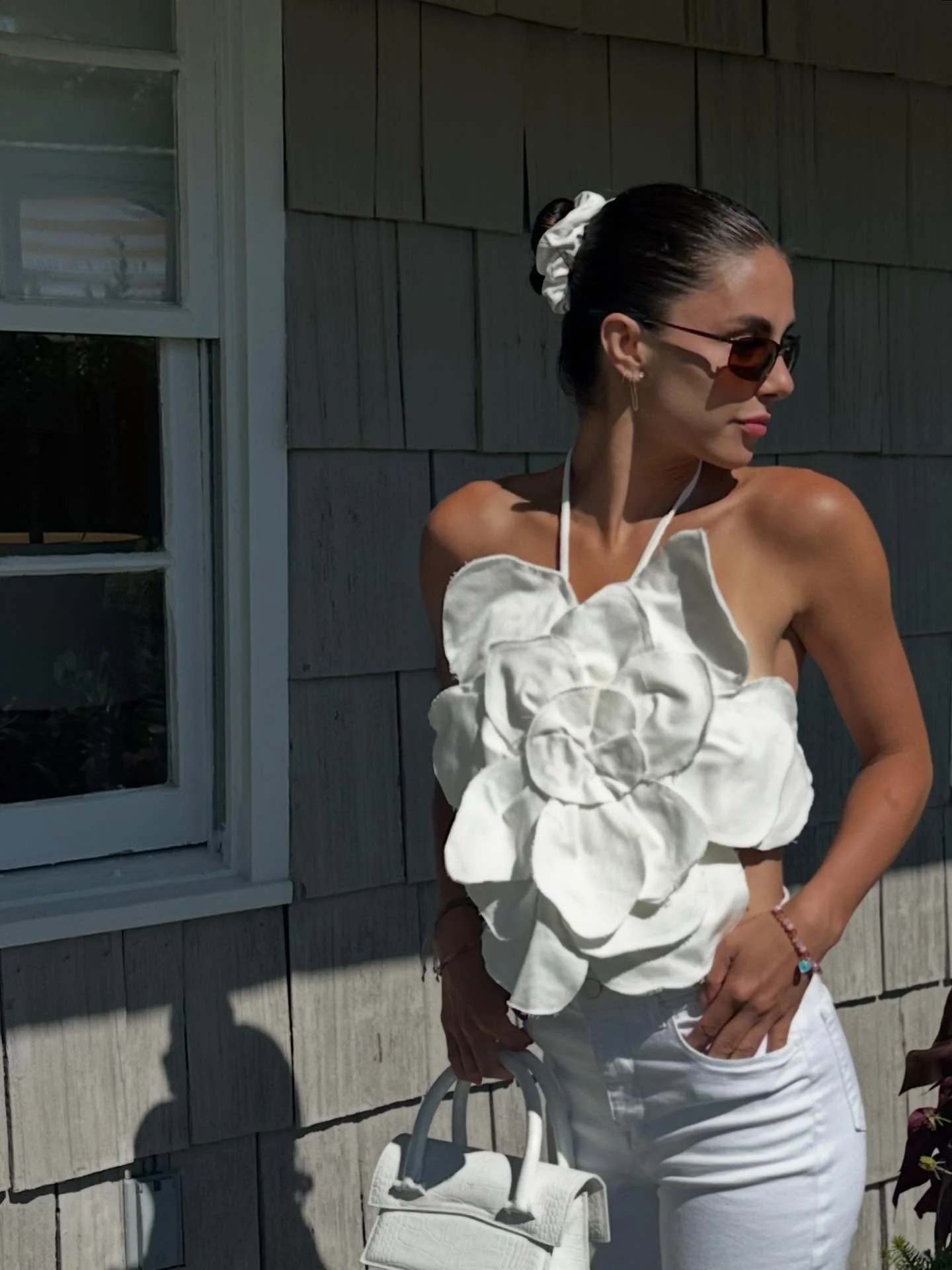 We out here 

Wearing the peony top designed and handcrafted by @katerinaharman 🤍