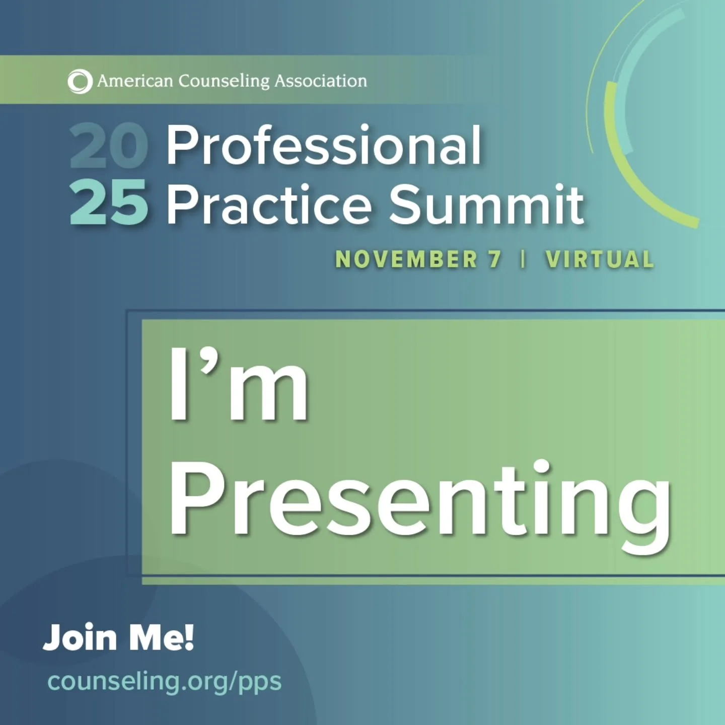 I&rsquo;m honored to be presenting at the 2025 Professional Practice Summit with the American Counseling Association. 

My session, Internal Family Systems: A Neurospiritual Approach to Healing Addiction, explores how neuroscience, Internal Family Sy