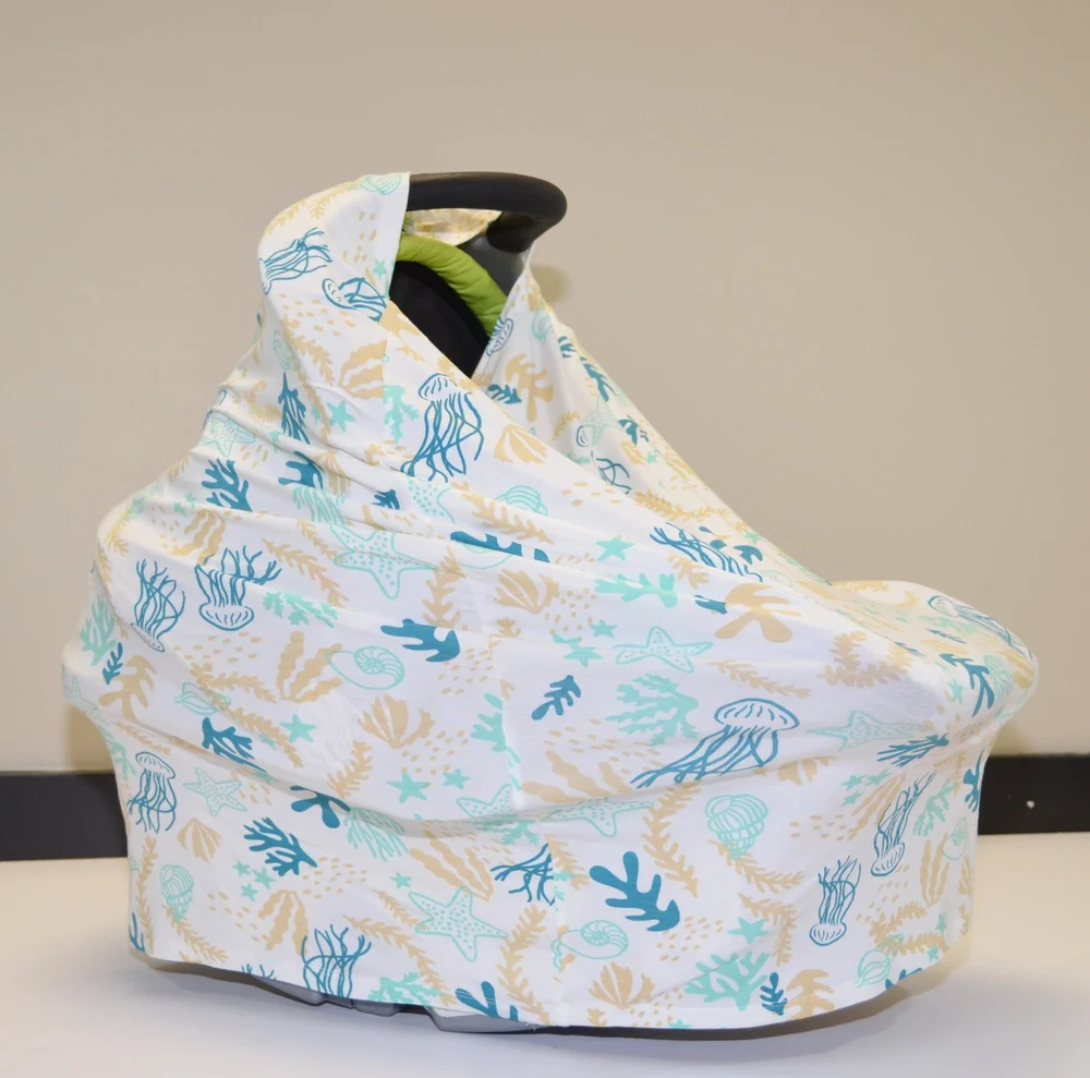 Bamboo Baby Cover Nursing Poncho (Reef Print) — Everly Everafter