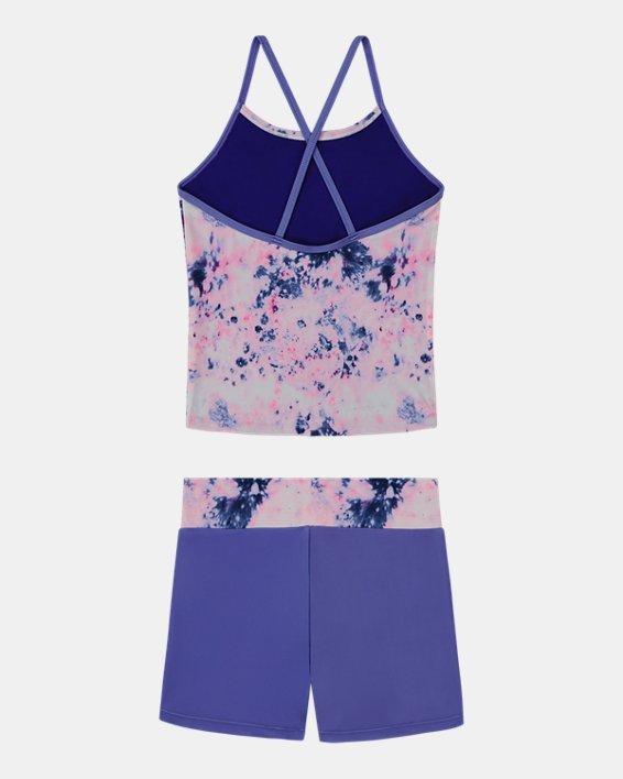 Girls' UA Burst Dye Tankini Swimsuit