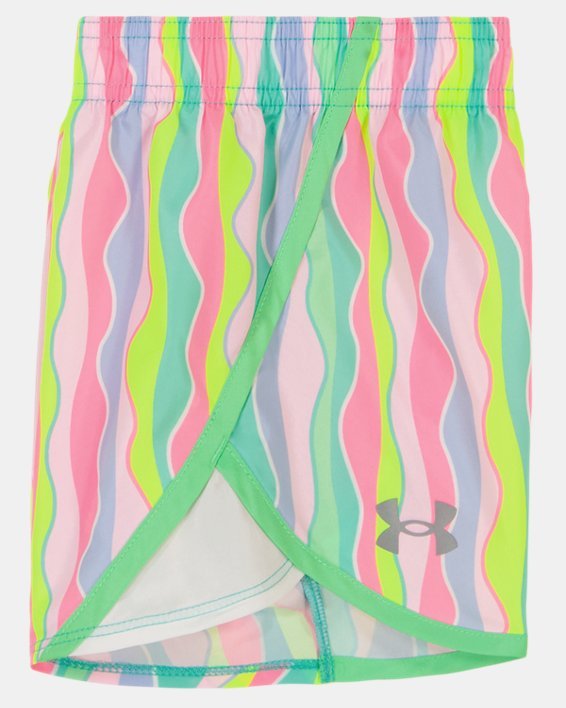 Girls' UA Scallop Stripes Shorts Set