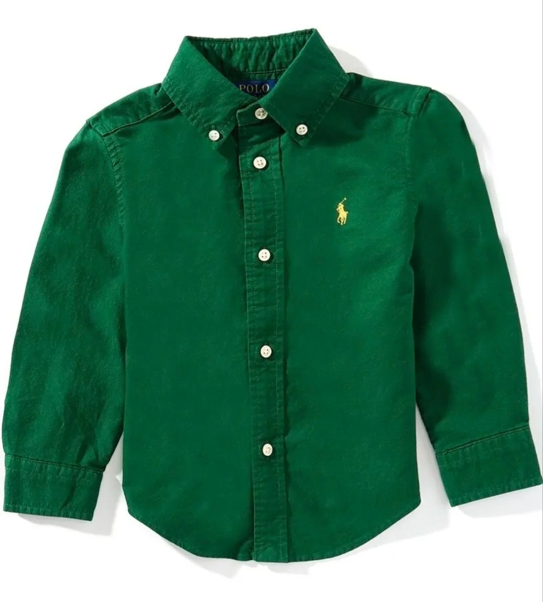 Boys Long-Sleeve Garment-Dyed Oxford Shirt