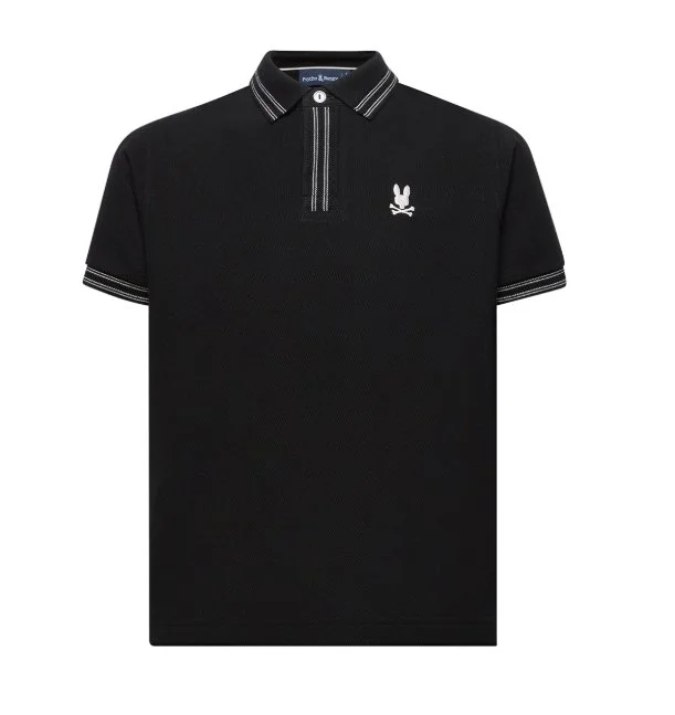 Kids Dax Pique Polo-Black