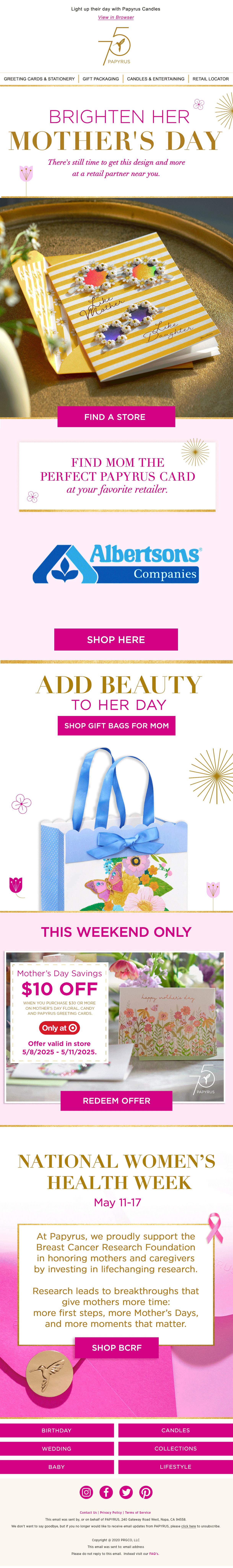 Mother's Day 2025 Email