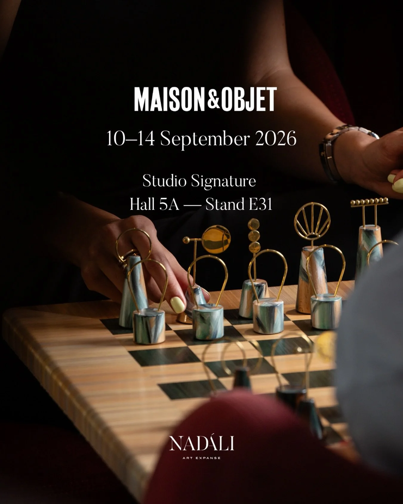 From Vienna to Paris. @nadaliartexpanse makes its @maisonetobjet debut this week, and we&rsquo;re proud to be part of bringing the brand to an international stage.

A new chapter for a very special project. See you in Paris. ♟️

Maison&amp;Objet Pari