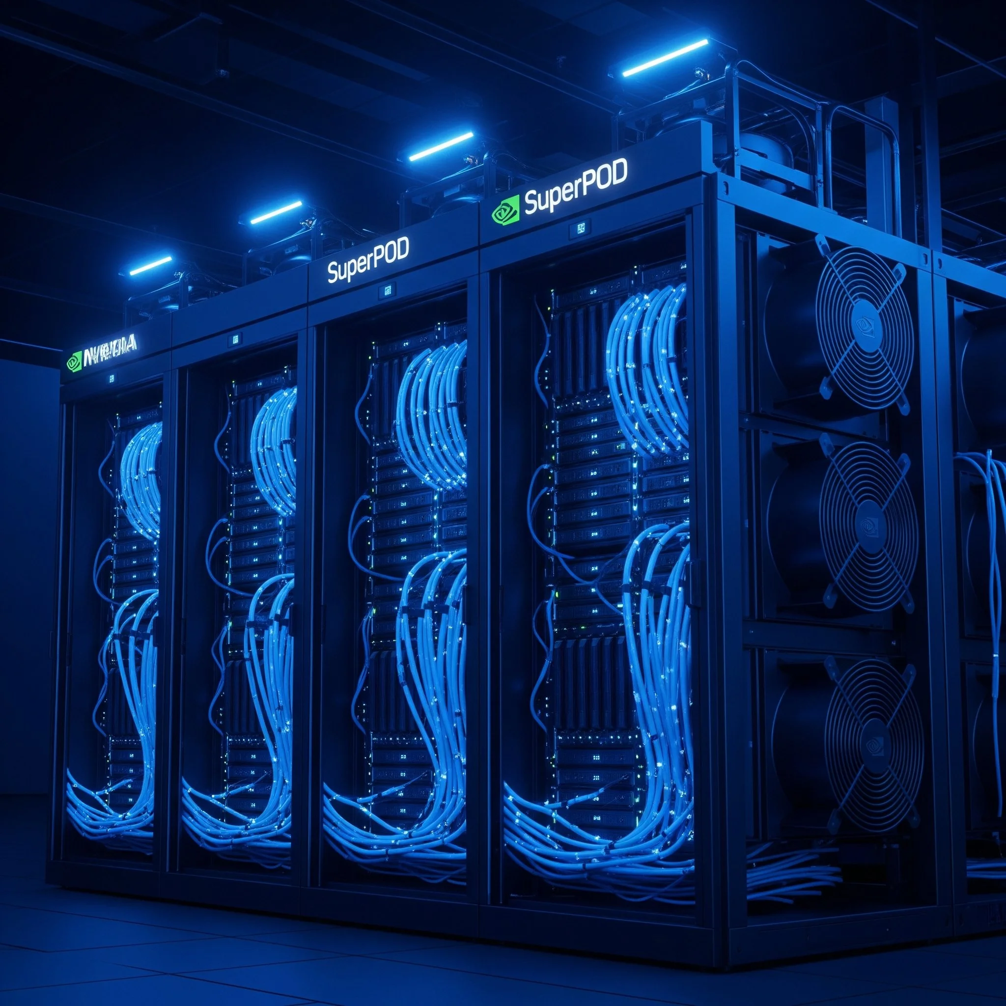 NVIDIA SuperPOD AI cluster