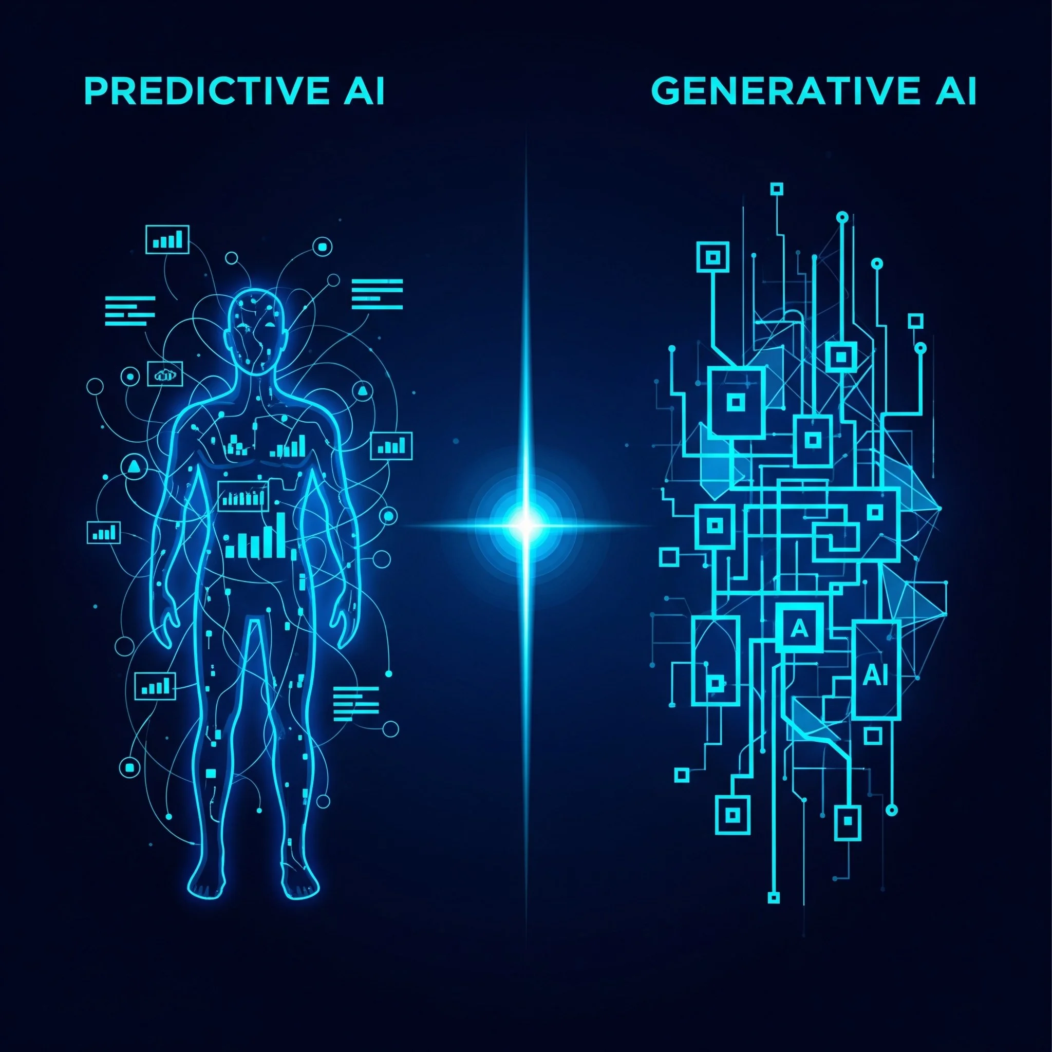 IA Predictiva vs. IA Generativa