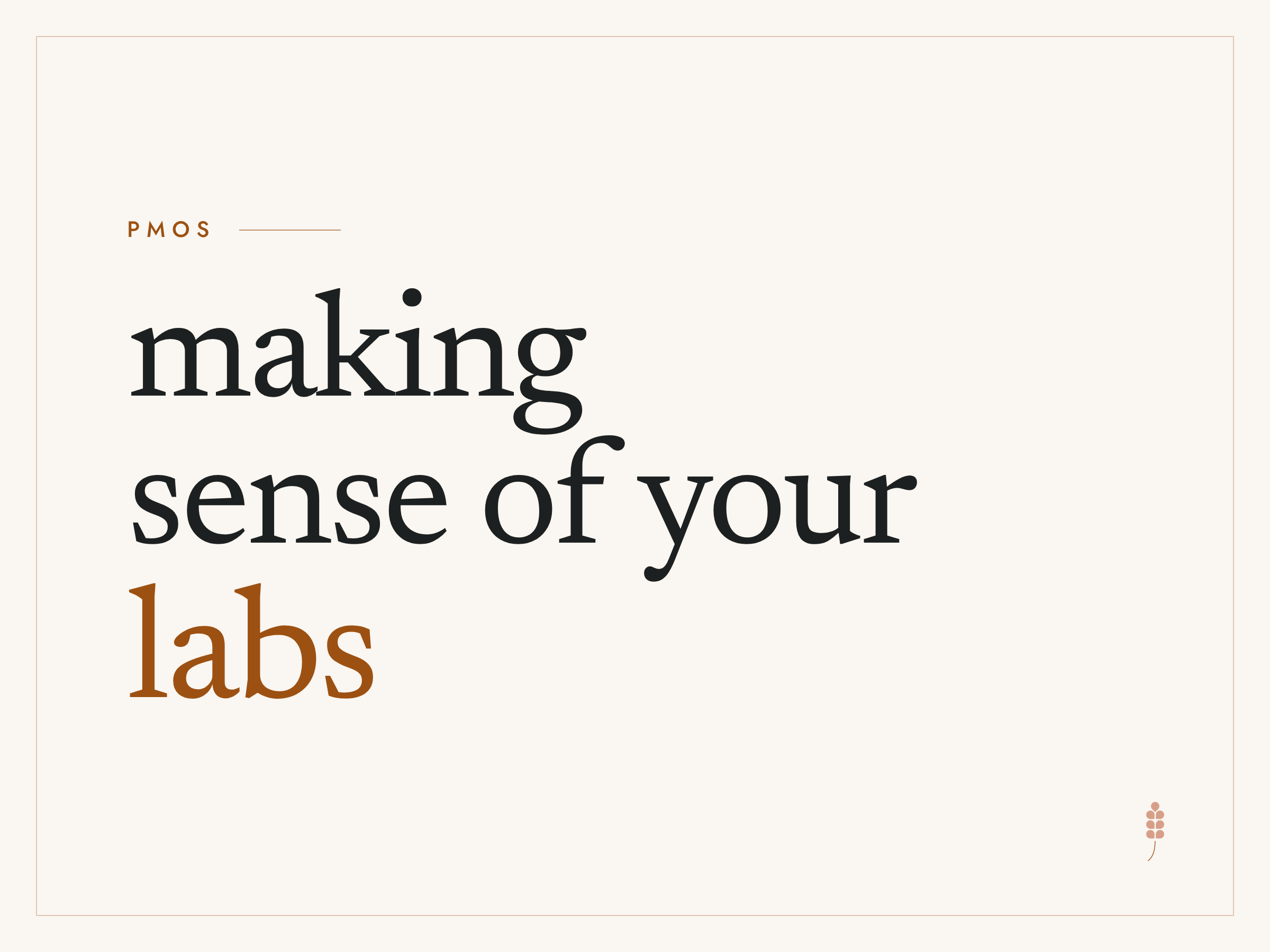 Making Sense of Your PMOS Labs