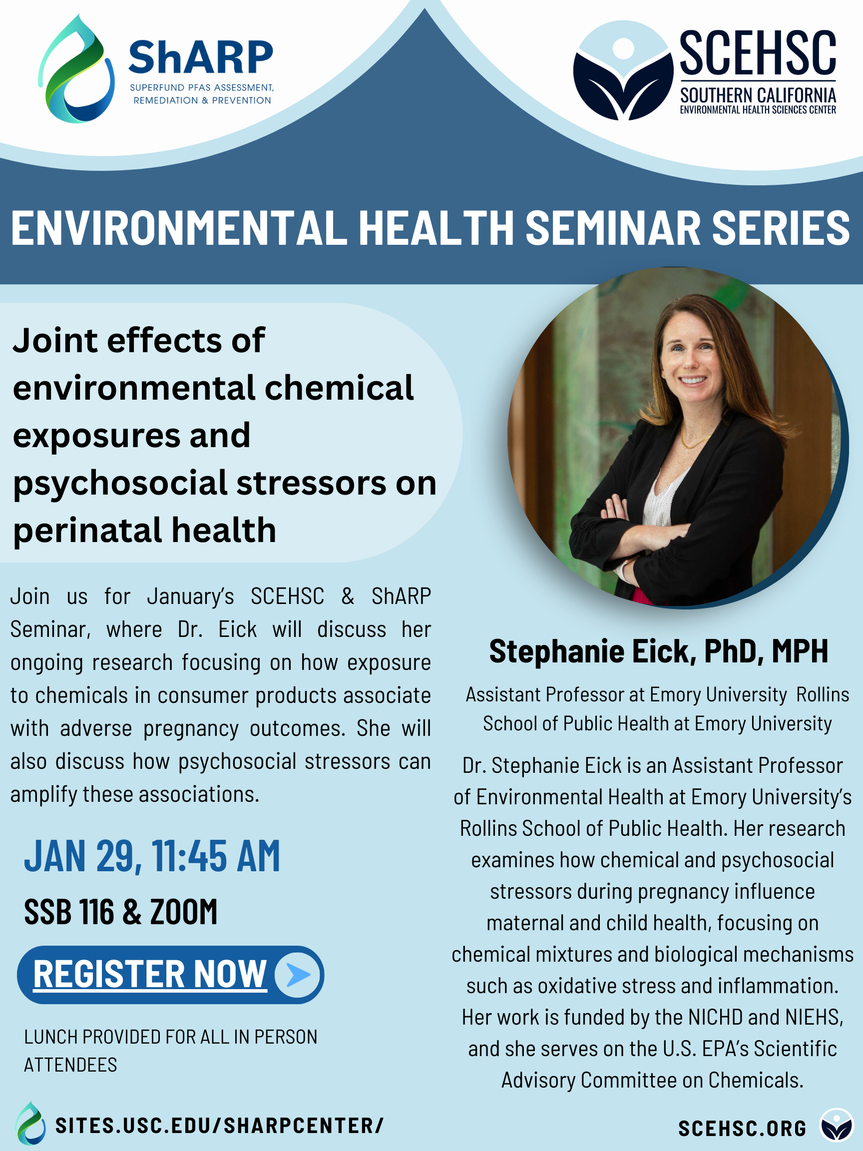 SCEHSC/ShARP Seminar | Stephanie Eick, PhD