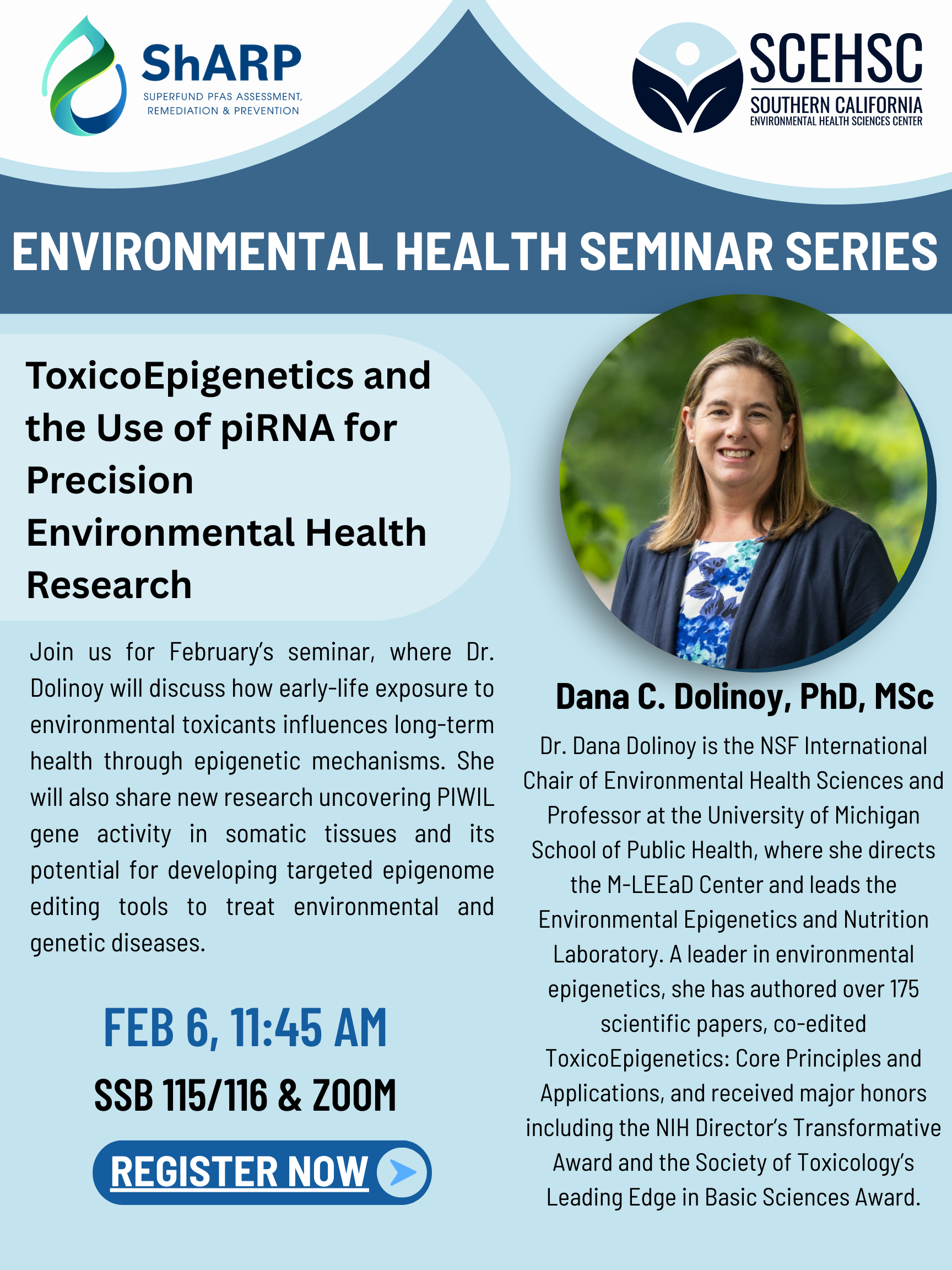 SCEHSC/ShARP Seminar | Dana Dolinoy, PhD, MSc