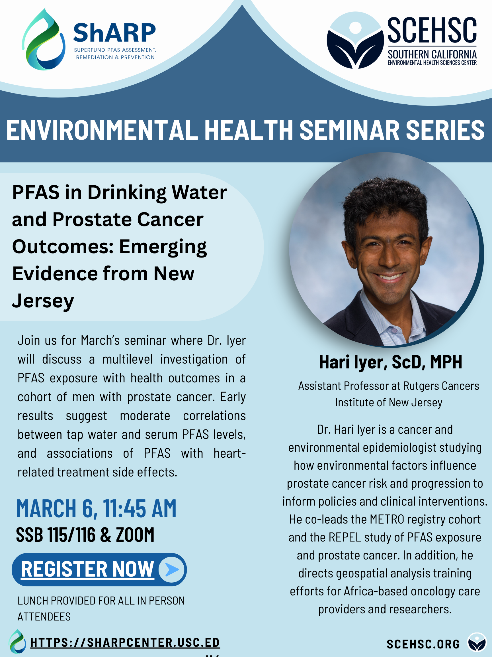 SCEHSC/ShARP | Hari Iyer, ScD, MPH