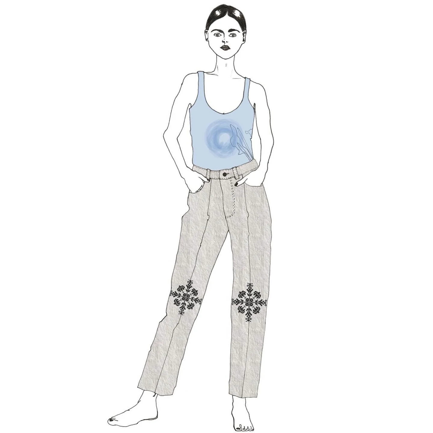 Pixel stories on denim 👾

#embroidery #design #illustration #fashionillustration #swatch #crossstitch #details #denim #jeans #luxury #denim #threadwork #embroiderydesigner #designdevelopment #textiledesign #handembroidery #fashion #couture #luxurywe