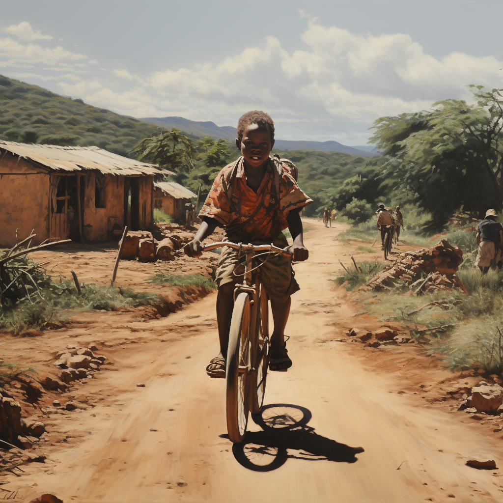 wbo4_masaaii_boy_on_a_bicycle_with_a_staff_riding_down_a_dirt_r_81c1991c-9600-42f5-b8b8-c5c925ee13a7.png