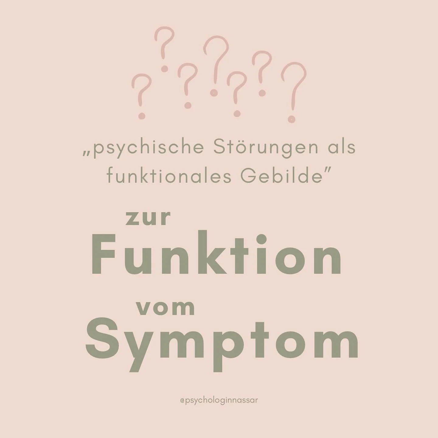 Ein weiterer Grund, warum mich die #Psychodynamik so fasziniert: die Funktion vom Symptom aus psychodynamischer Sicht ✍🏼

Zum Nachlesen: 
Mentzos, S. (2015). Psychische St&ouml;rungen als funktionelle Gebilde. Lehrbuch der Psychodynamik (Vandenhoeck