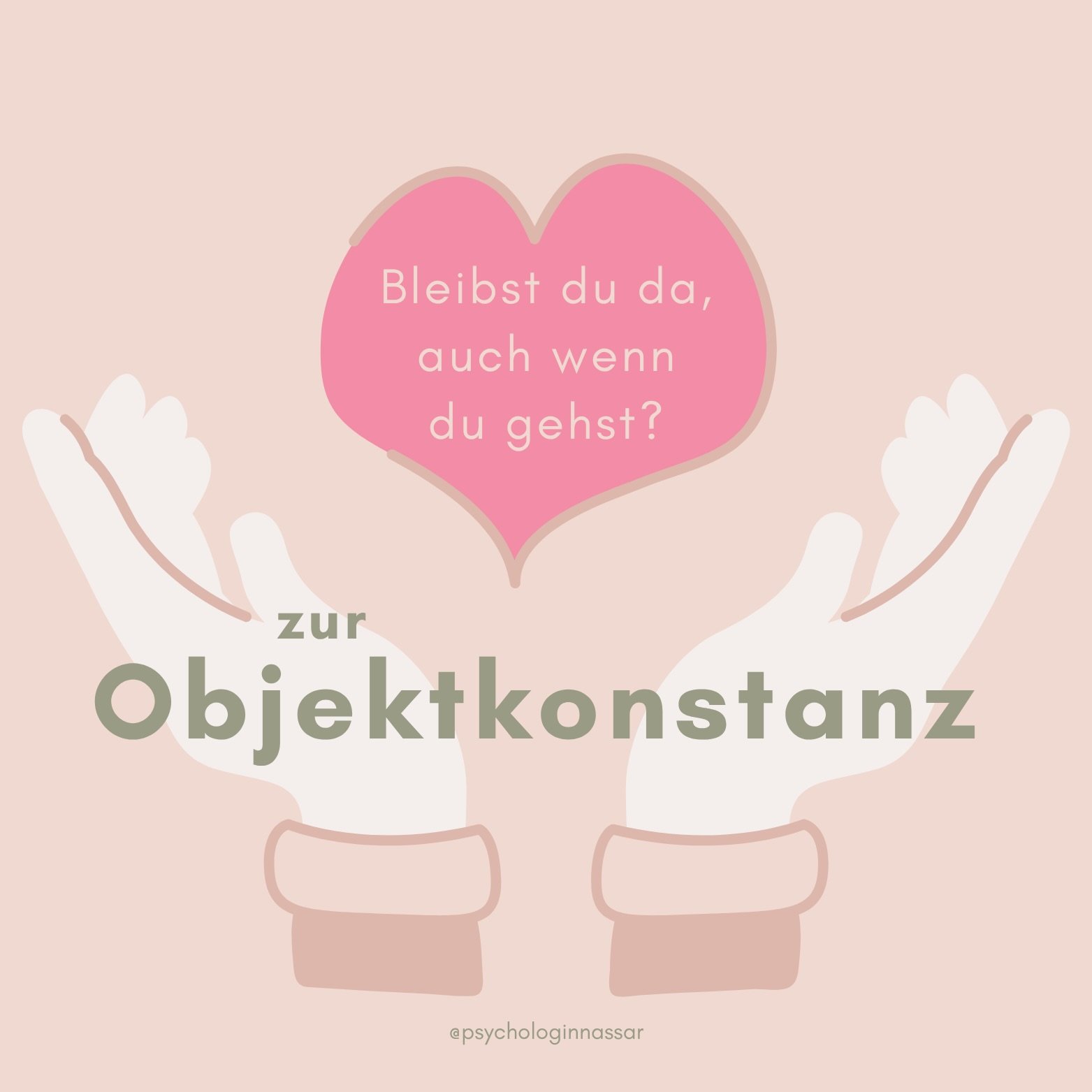 ..so ein wichtiges Thema, wie ich finde! 💭💗 #objektkonstanz 

*Ich habe die Mutter als Beziehungsperson bzw. Objekt (das Objekt, das allm&auml;hlich konstant in uns bleibt) verwendet, nat&uuml;rlich kann an die Stelle auch jede andere wichtige Pers