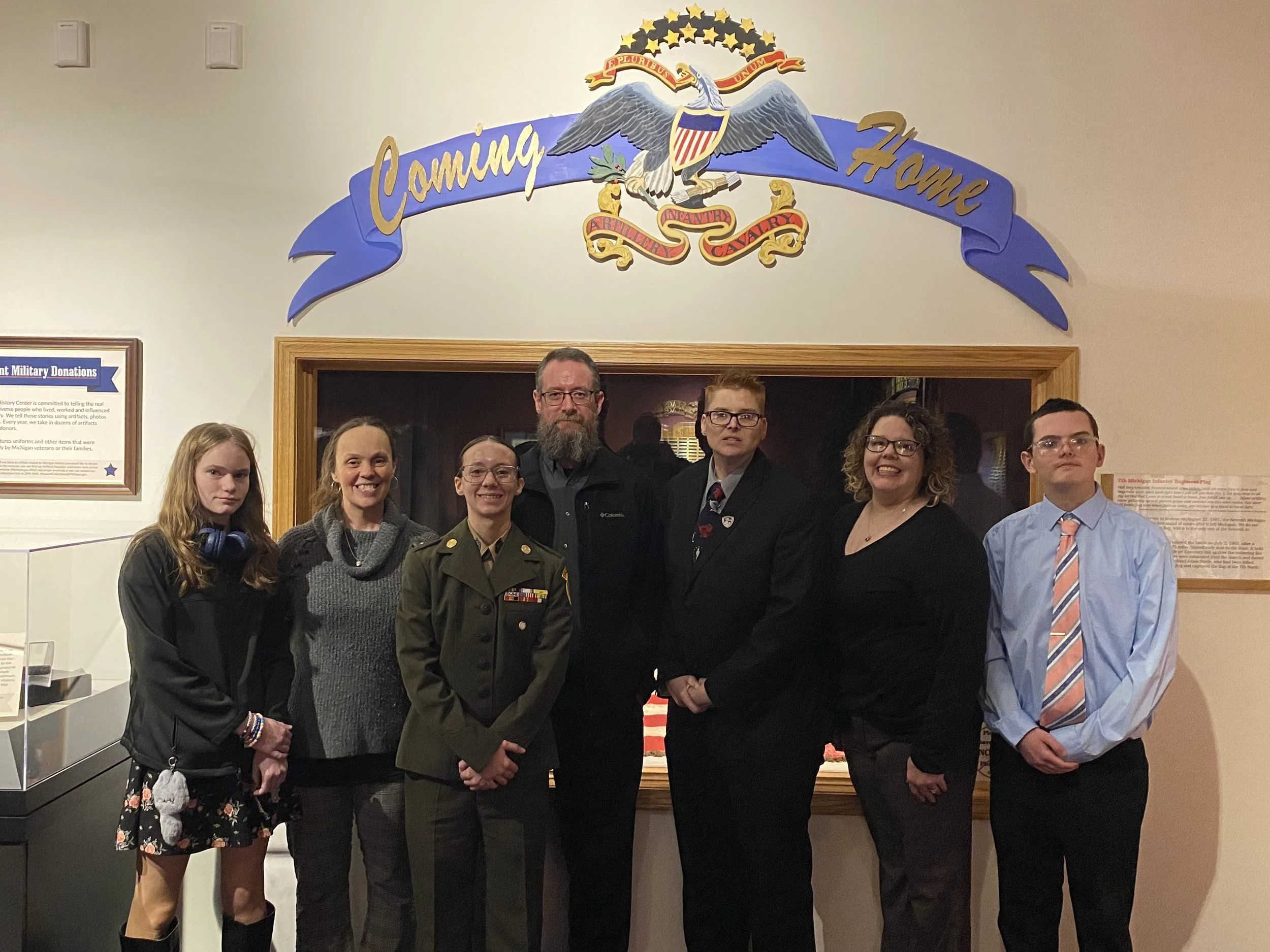 The Young Marines Visit the Flags