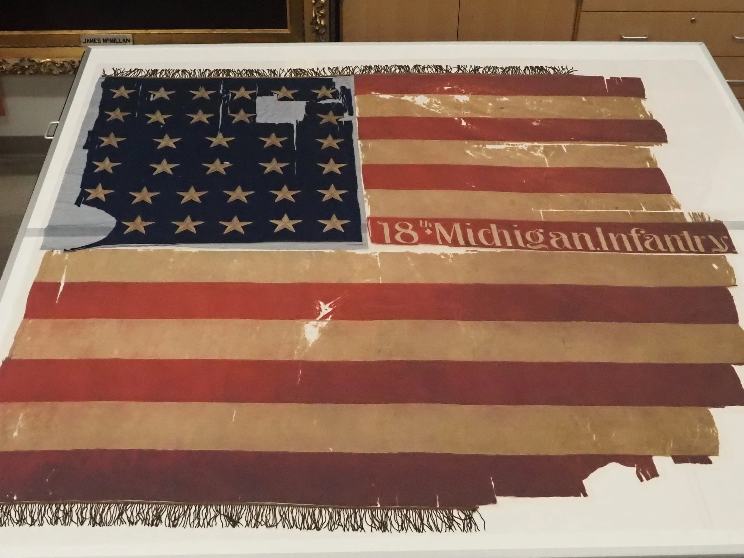 18th Michigan Infantry National Flag - Conservation, Correction, &amp; Completion