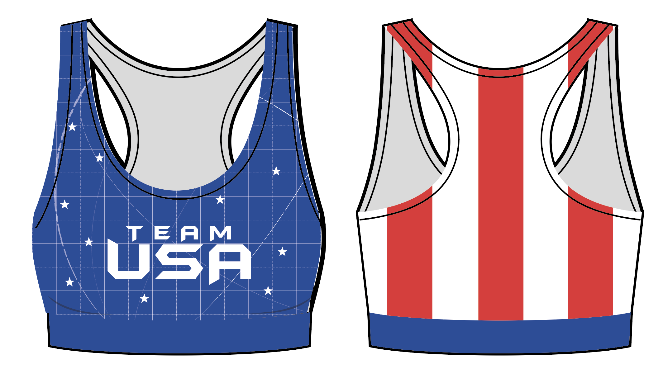 Sports Bra - Stars and Stripes