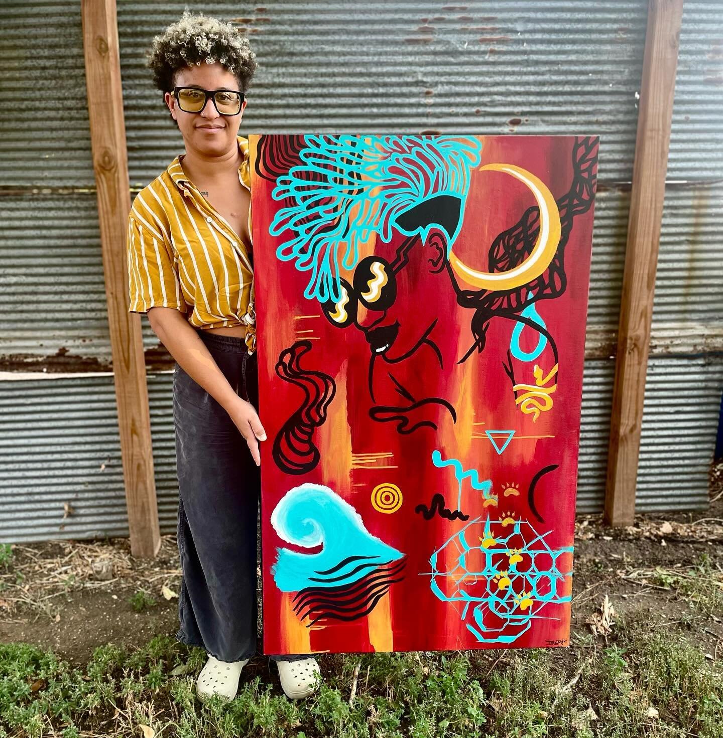 &ldquo;Sunsets are Never Simple&rdquo; has been displayed out in the wild for the last year or so, and I just brought it home. I painted this in 2022 to express the wistfulness I feel about the passage of time and all the changes that come with it. G