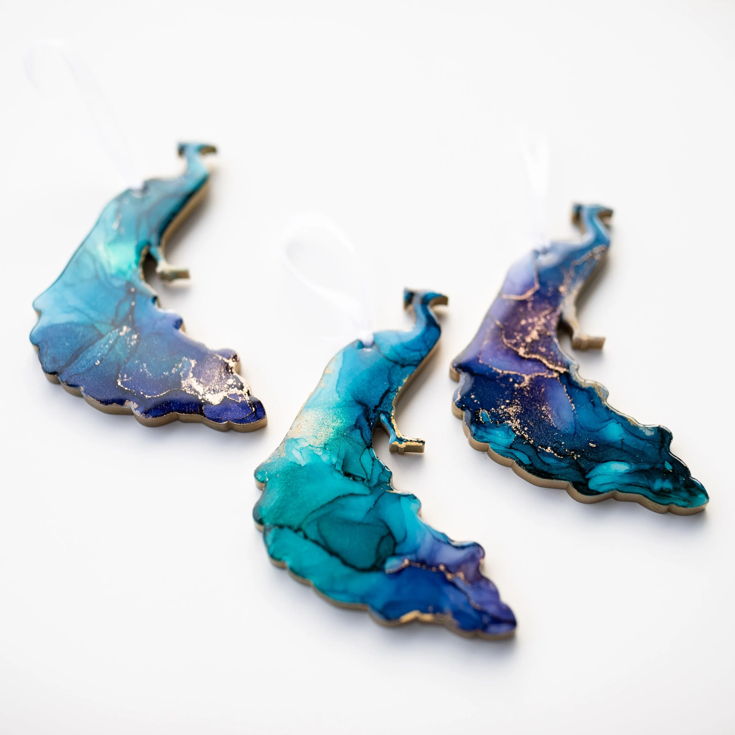 Peacock Christmas Ornaments