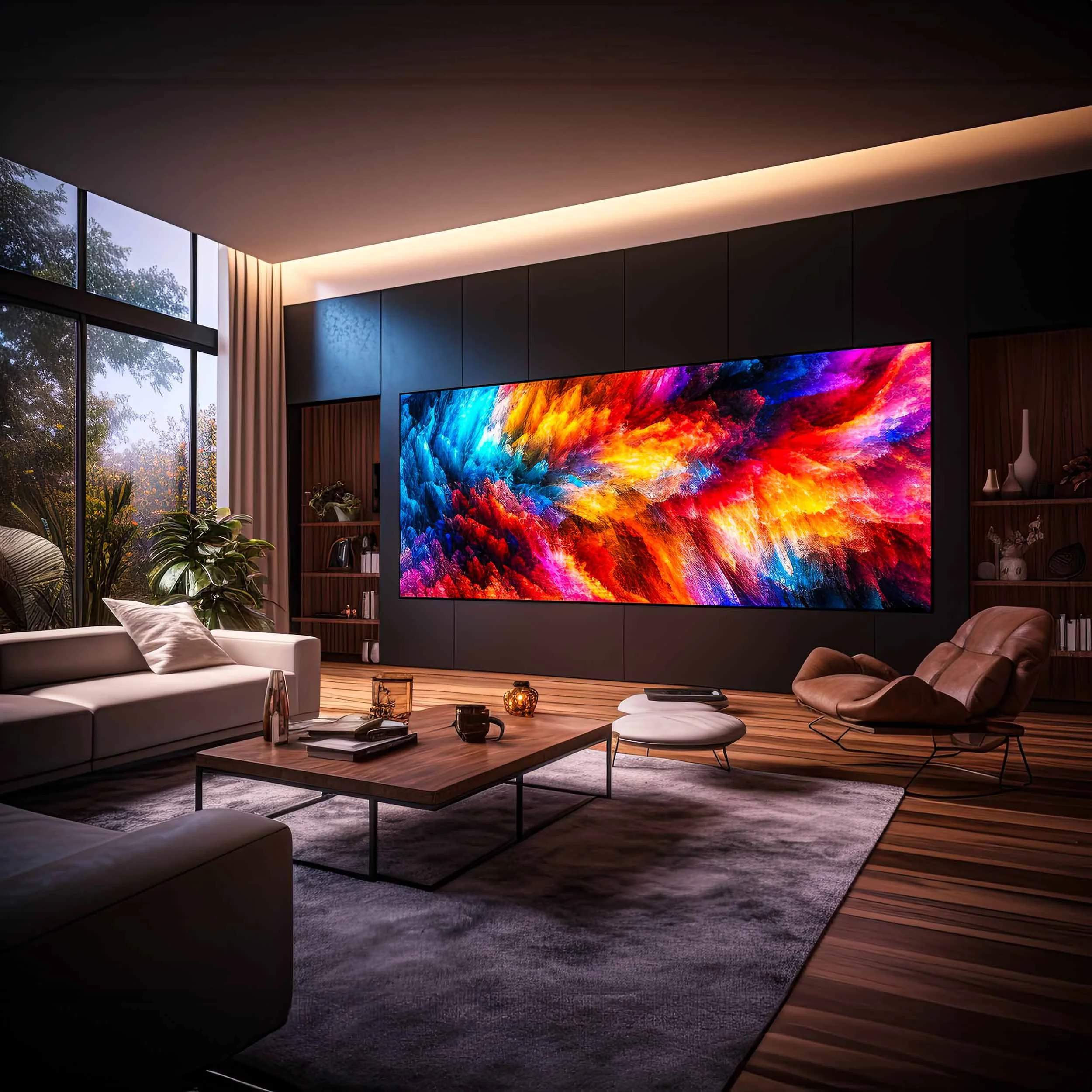 a vibrant and bright microled video wall in a home.jpg