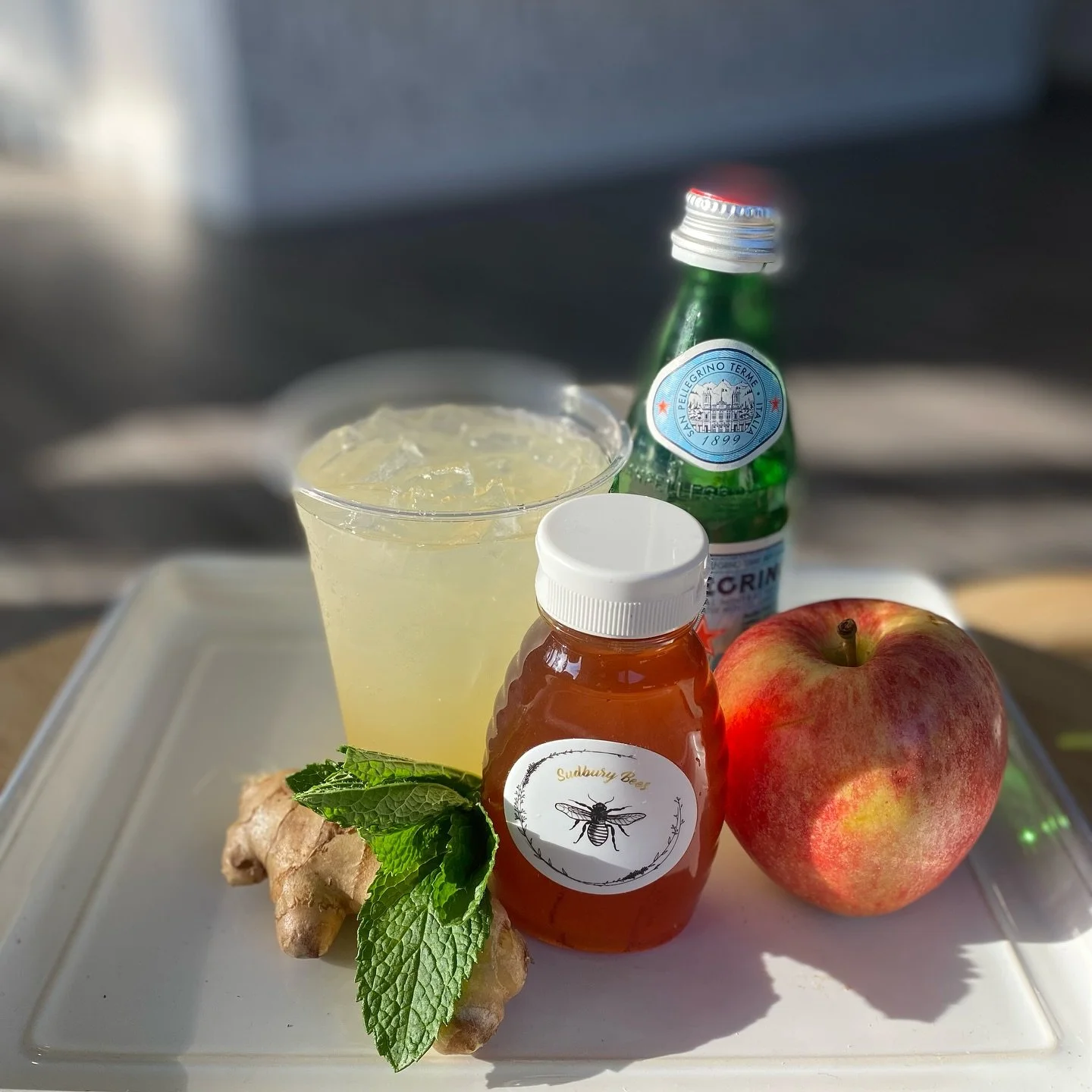 &bull;𝗔𝗣𝗣𝗟𝗘 𝗠𝗜𝗡𝗧 𝗚𝗜𝗡𝗚𝗘𝗥 𝗥𝗘𝗙𝗥𝗘𝗦𝗛𝗘𝗥&bull;
apple. ginger. mint. @sudburybees honey. cucumber. coconut water. lime juice+ sparkling water

𝙝𝙮𝙙𝙧𝙖𝙩𝙞𝙣𝙜. 𝙖𝙣𝙩𝙞𝙤𝙭𝙞𝙙𝙖𝙣𝙩𝙨. 𝙖𝙣𝙩𝙞-𝙞𝙣𝙛𝙡𝙖𝙢𝙢𝙖𝙩𝙤𝙧𝙮. 𝙨𝙪𝙥𝙥𝙤