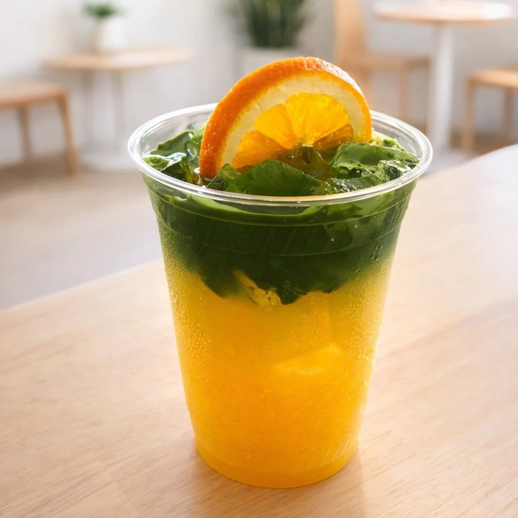 &bull; 𝗜𝗖𝗘𝗗 𝗦𝗨𝗡𝗥𝗜𝗦𝗘 𝗠𝗔𝗧𝗖𝗛𝗔&bull;
@mem_tea ceremonial grade matcha. fresh orange juice

*clean energy *immune boost *antioxidant rich *brain clarity

#matchadrink #cleanenergy #wellnessjourney #juicebarlife #mothersdaughterjuice