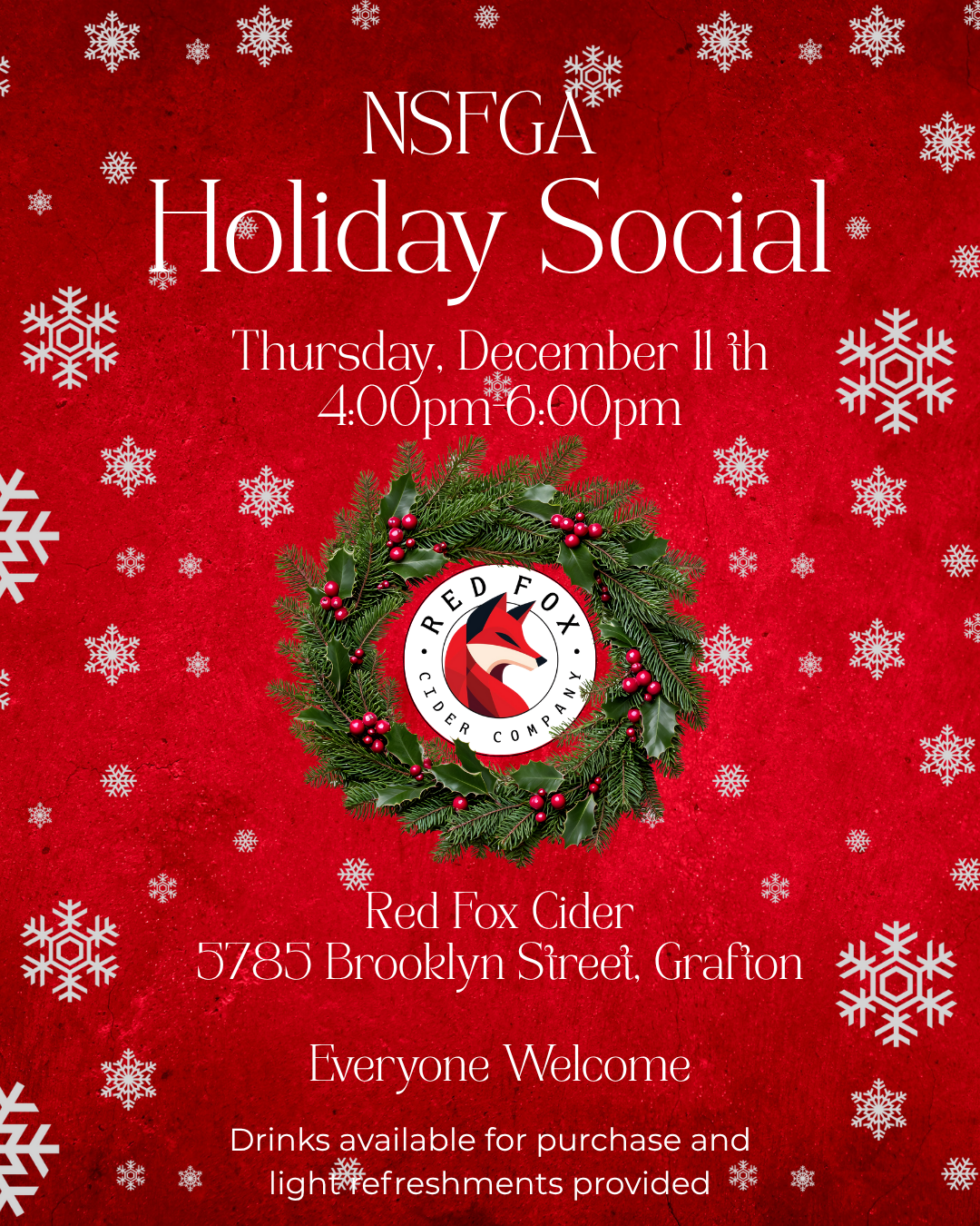 You’re Invited to NSFGA’s Holiday Social