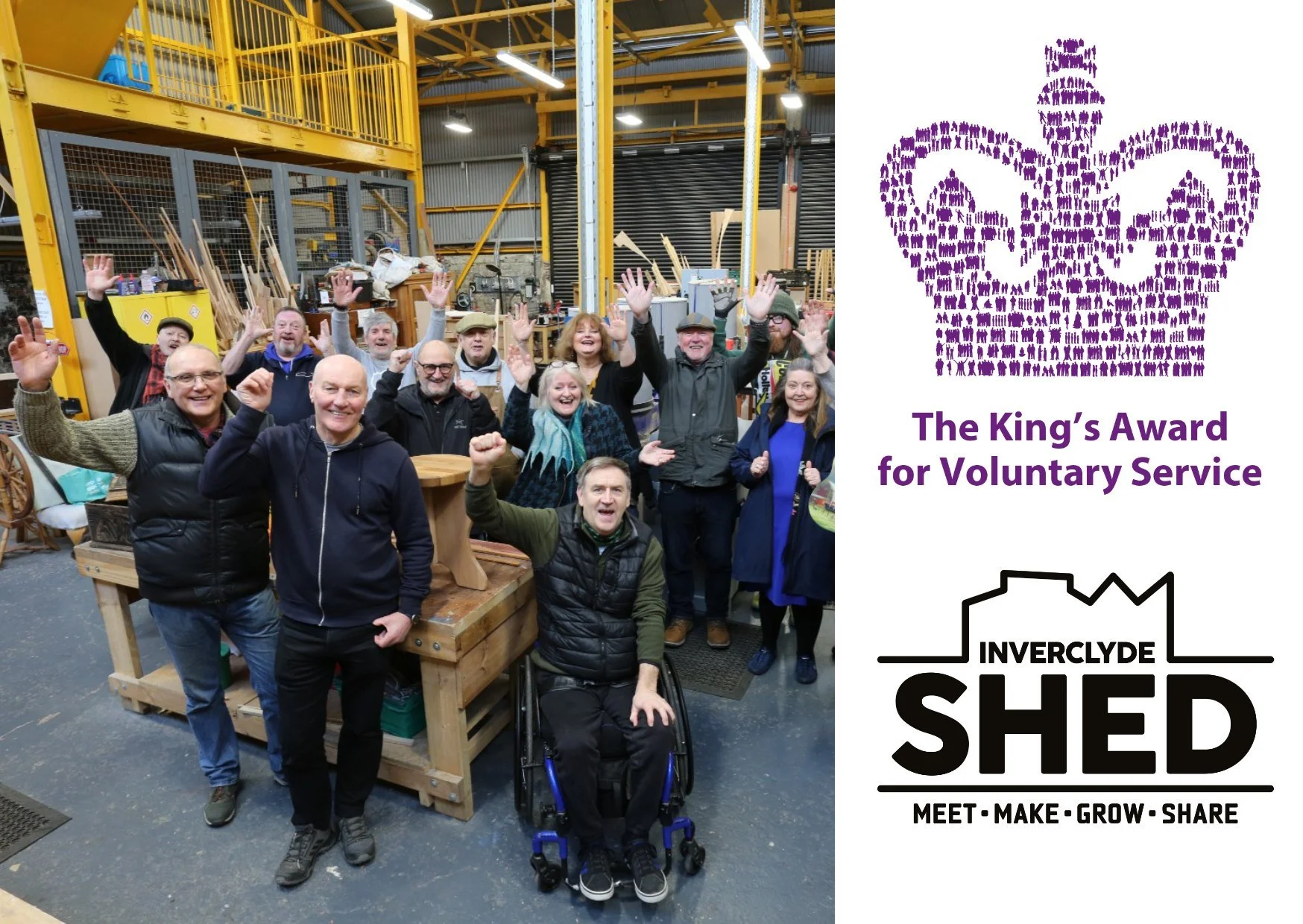 We are very honoured to receive the King's Award for Voluntary Service today for our voluntary community work across Inverclyde, from Port Glasgow, through Greenock to Gourock and beyond. 

We are a grassroots 100% volunteer run organisation and it's