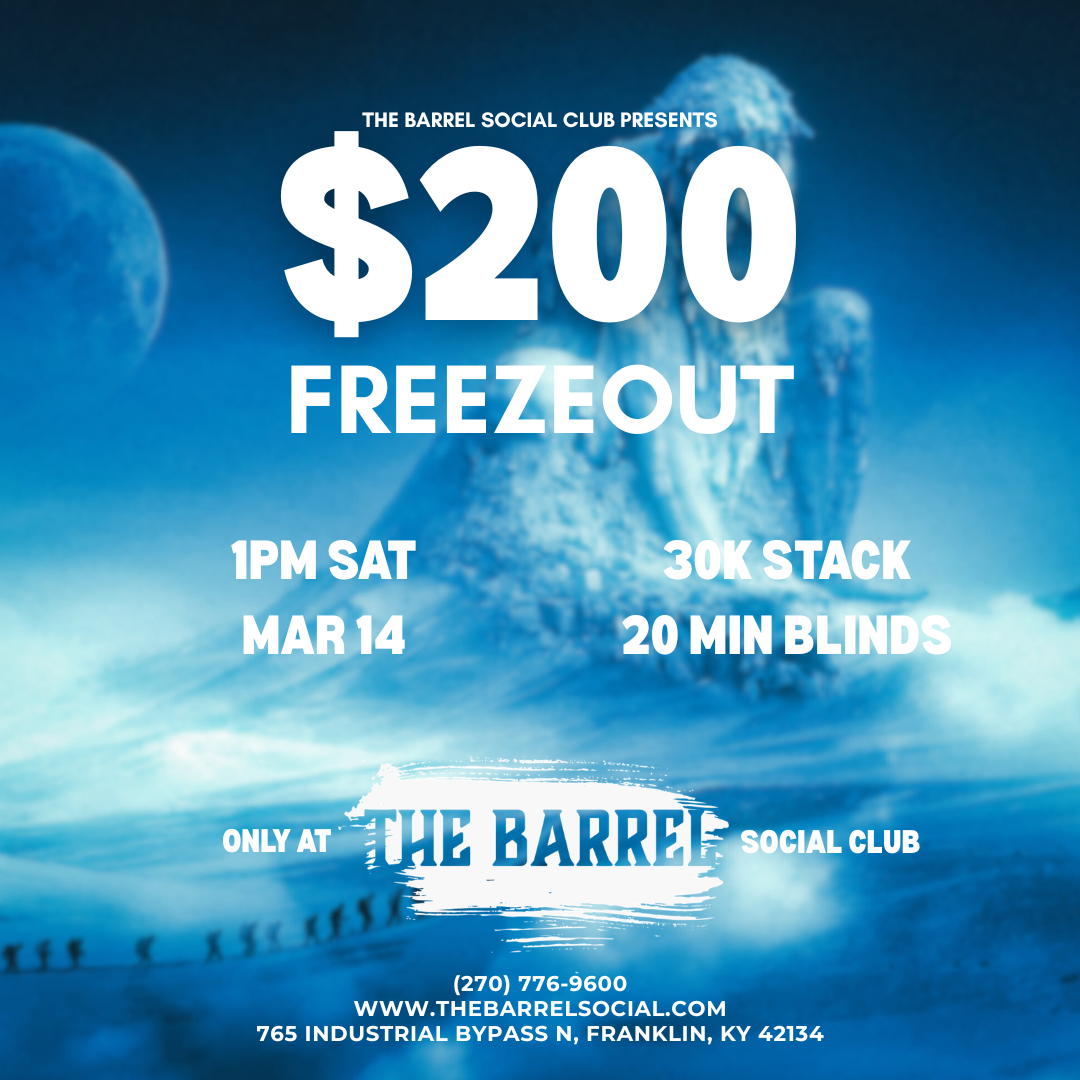 $200 Freezeout $5,000 GTD