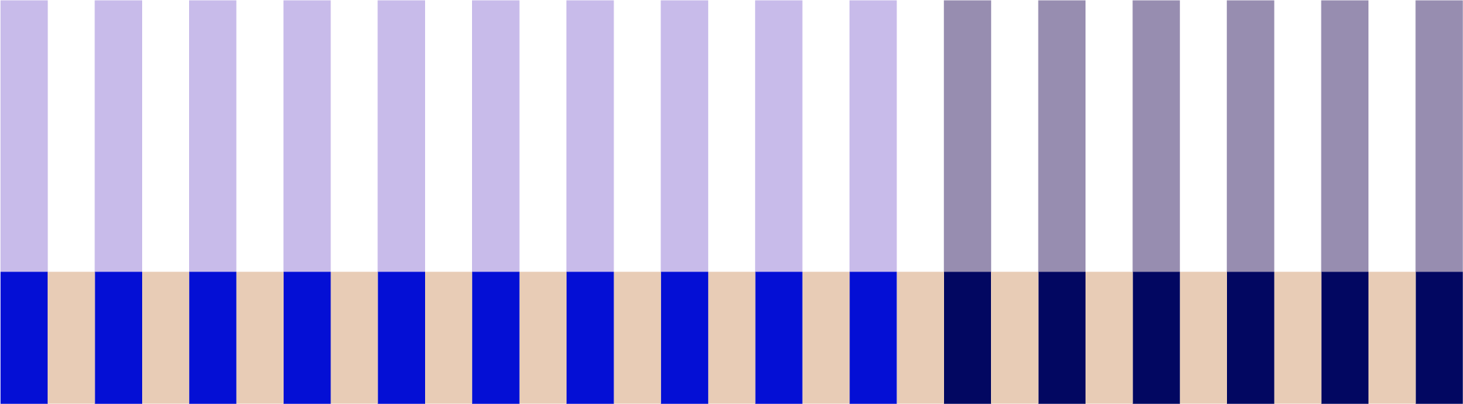 Abstract pattern with vertical black, lavender, beige, and dark blue stripes.