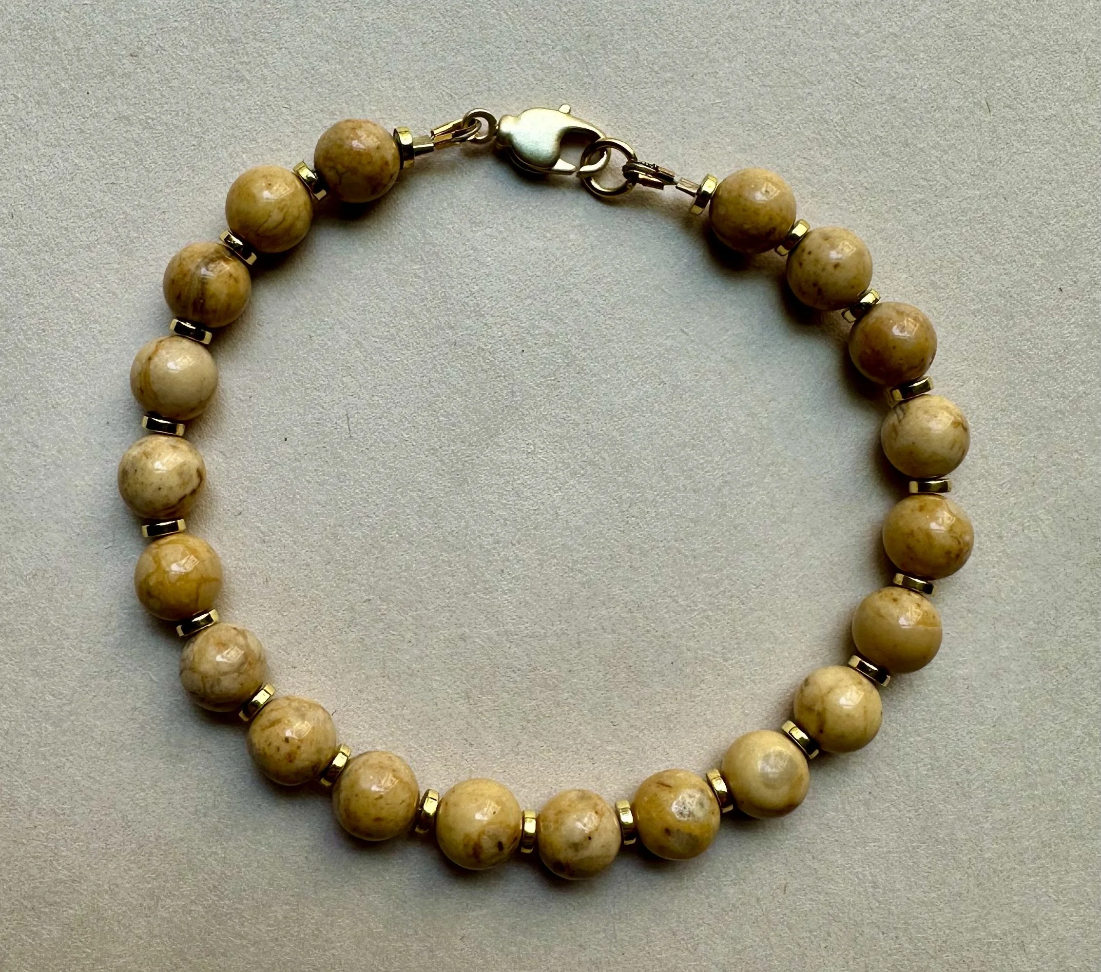 Mel Dourado | Honey Jasper & Gold Hematite Bracelet