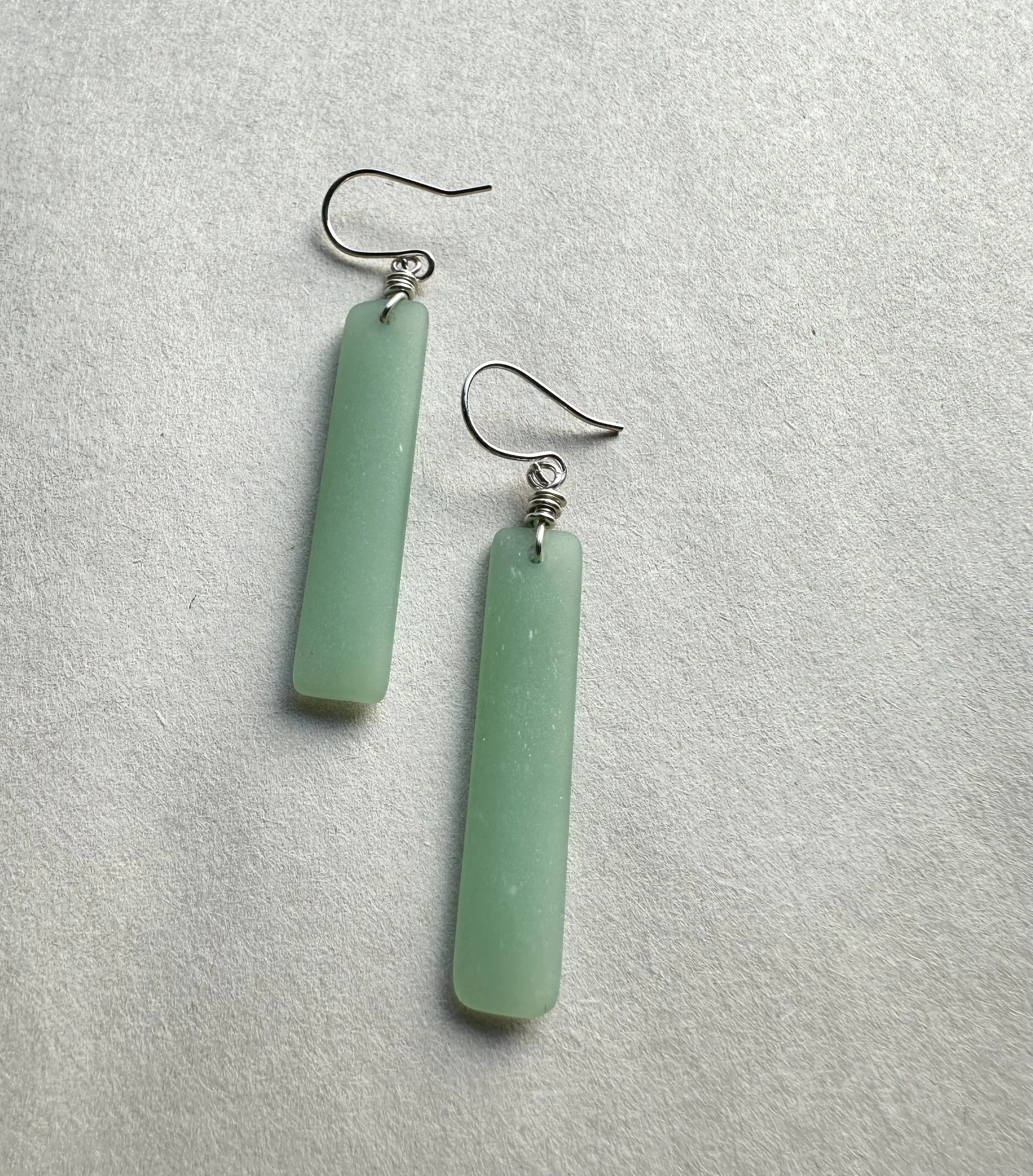 Verde Mar | Frosted Sea Glass Earrings