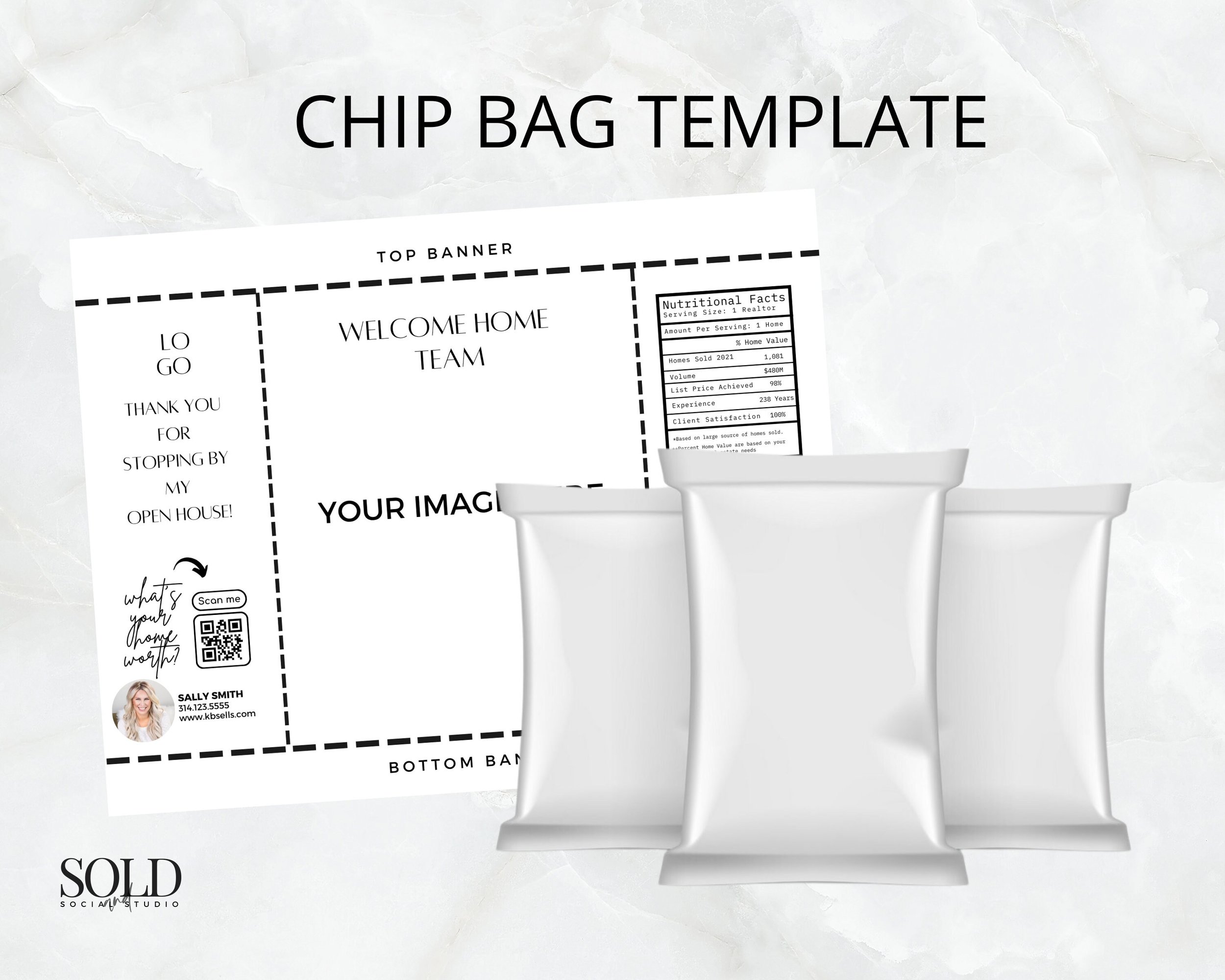 Realtor Chip Bag Template