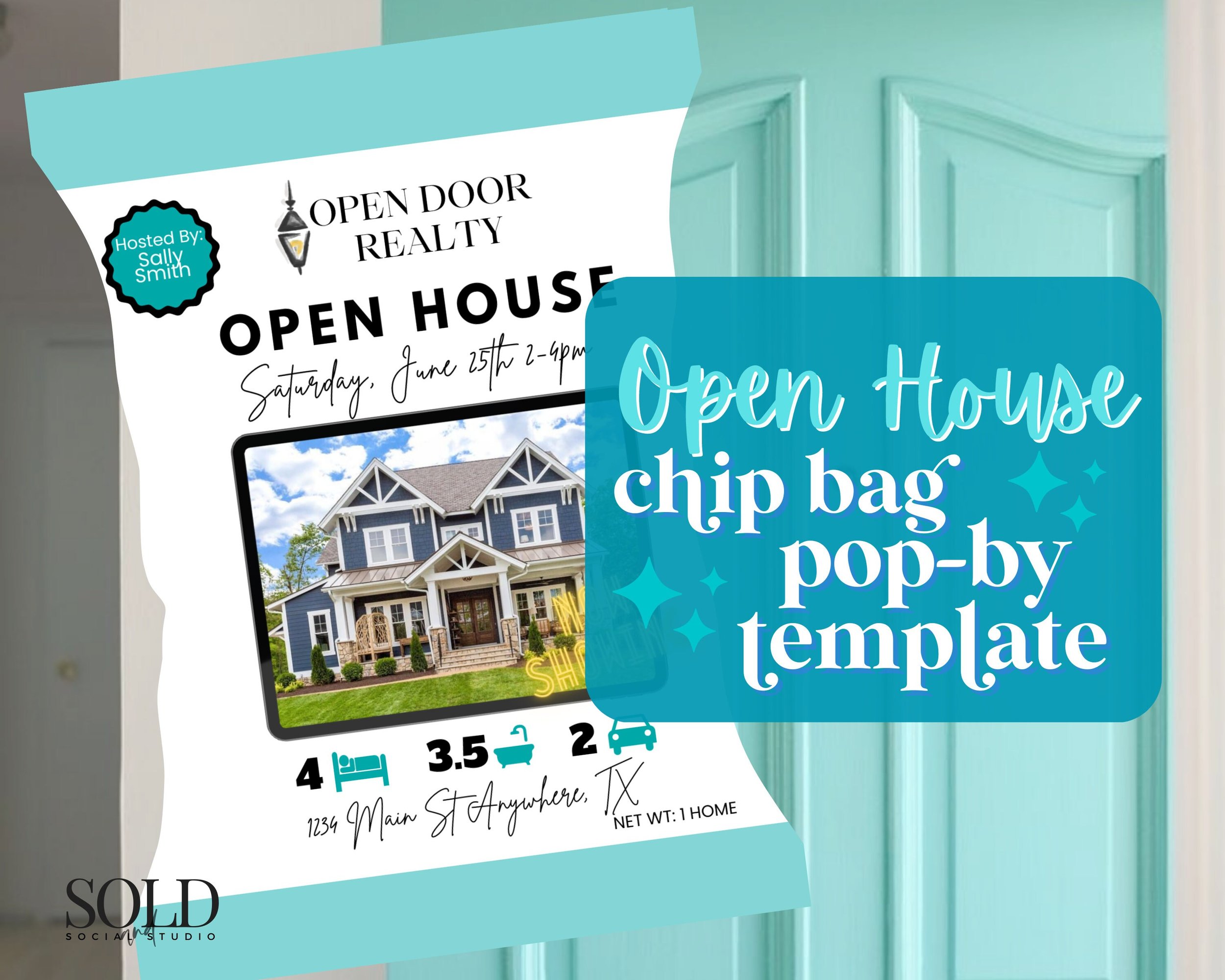 Open House Chip Bag Template
