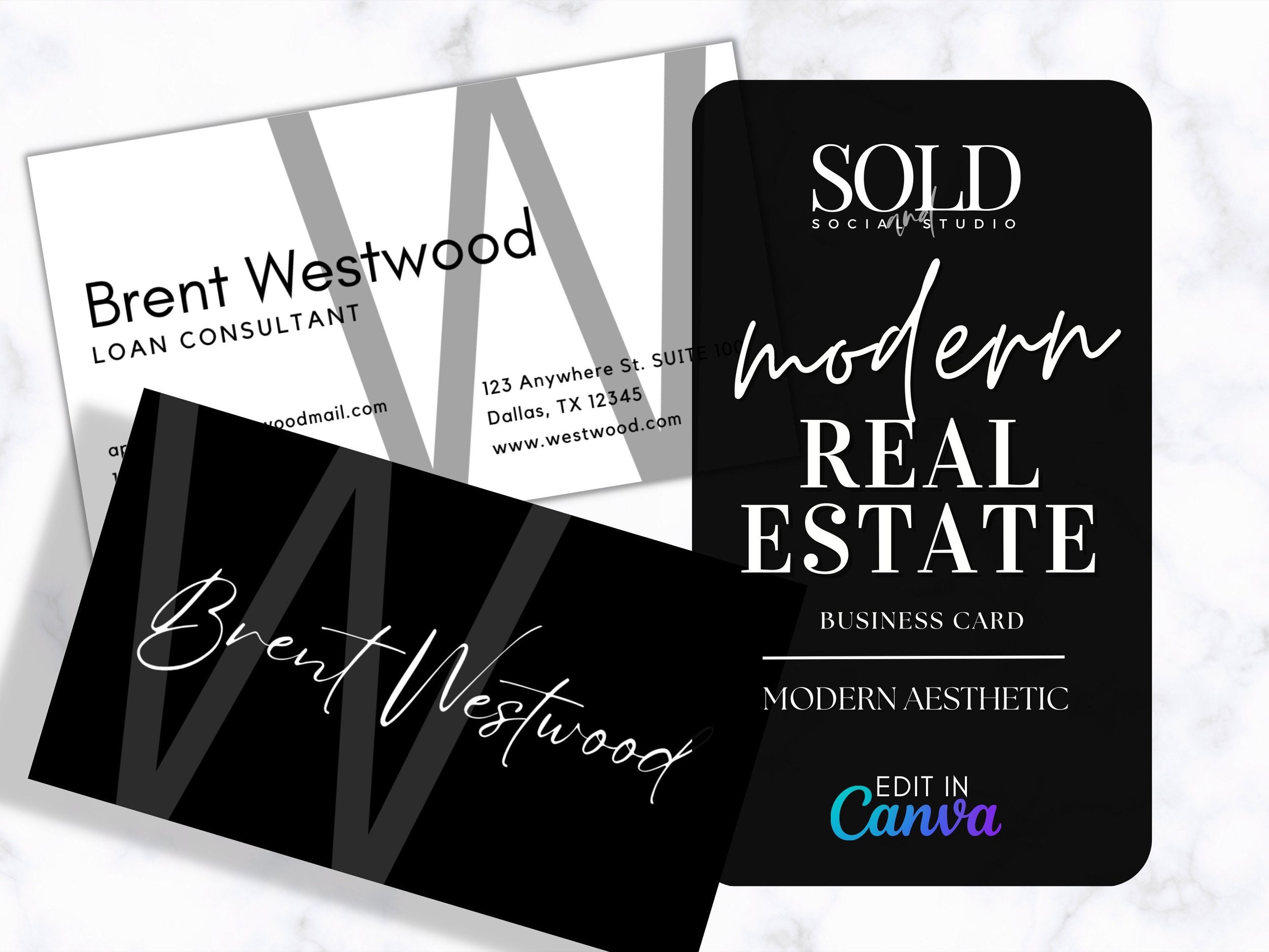 Realtor Black Business Card