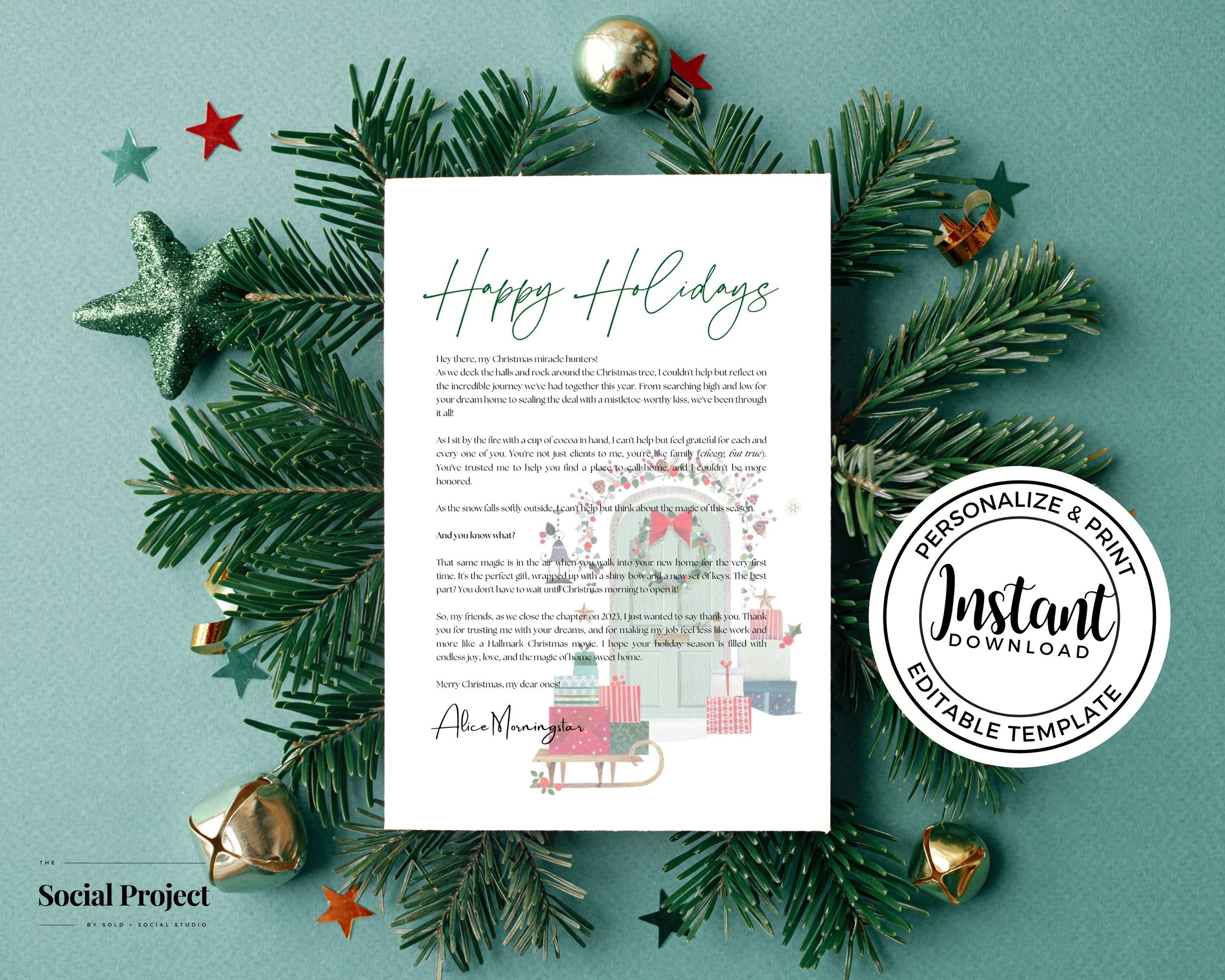 Happy Holidays Christmas Letter