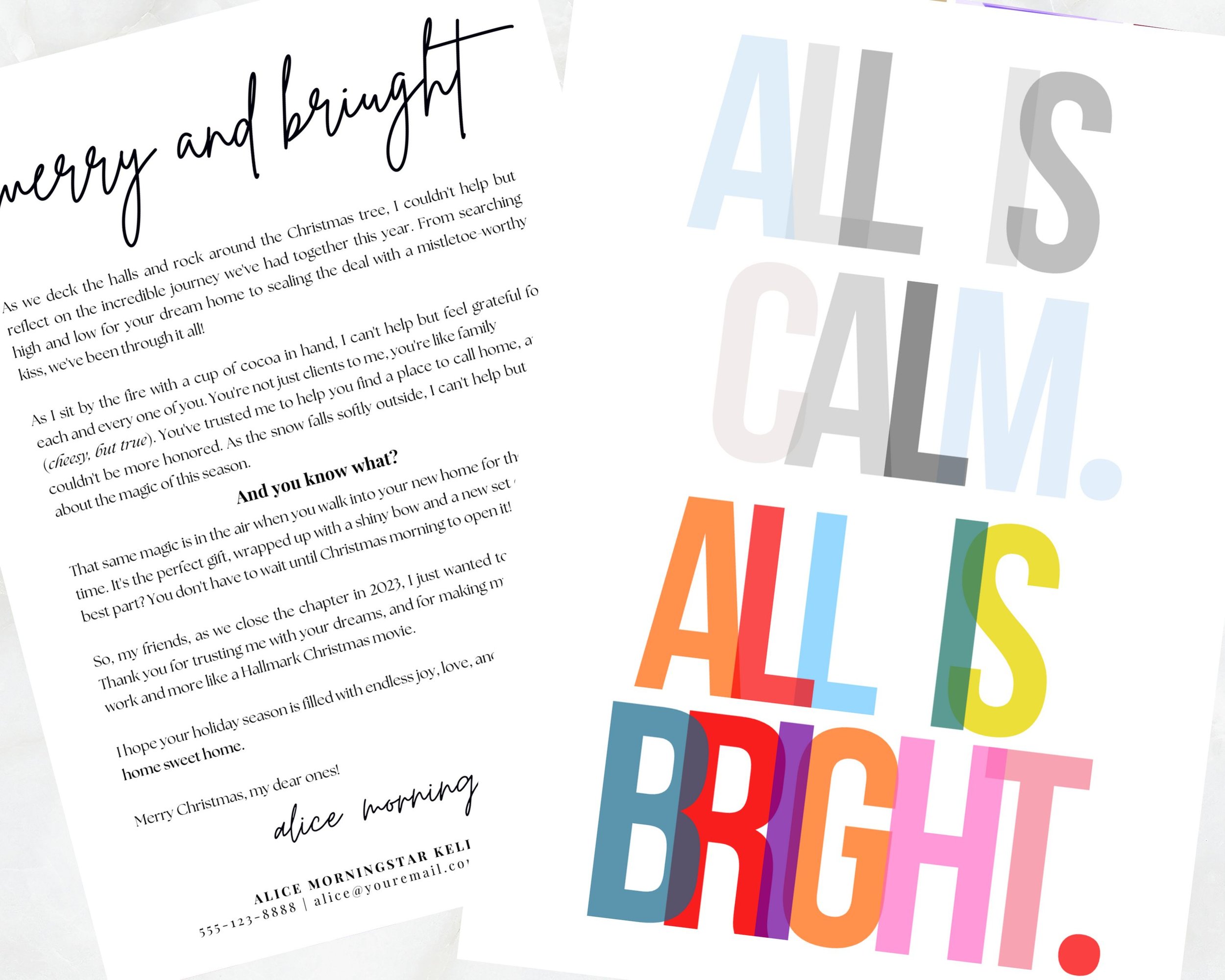 All Is Bright Postcard