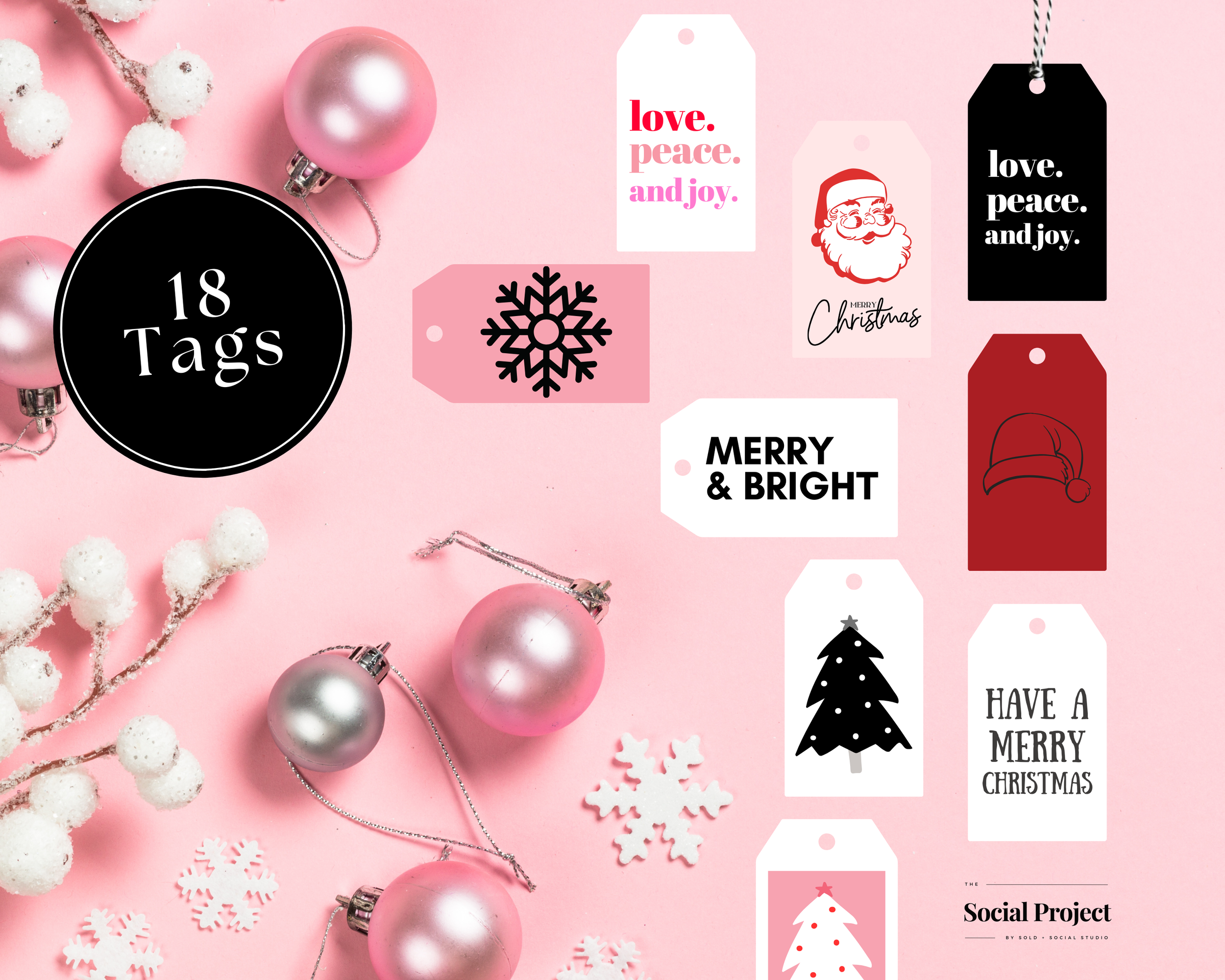 Jolly Season Christmas Tags