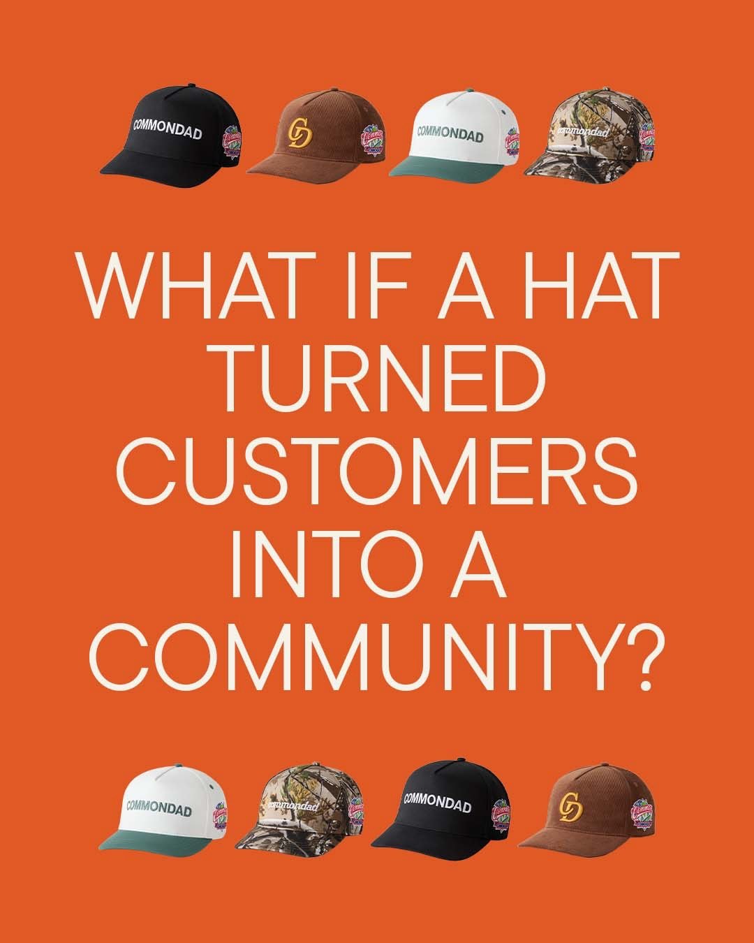 This client came to me to build a new kind of belonging for dads.

We designed a collection. The hats became the bridge.

⚡️ 51% of their customers own one.
⚡️ Pro athletes wear them.
⚡️ Dads recognize each other in them.

The hats became the brand&r