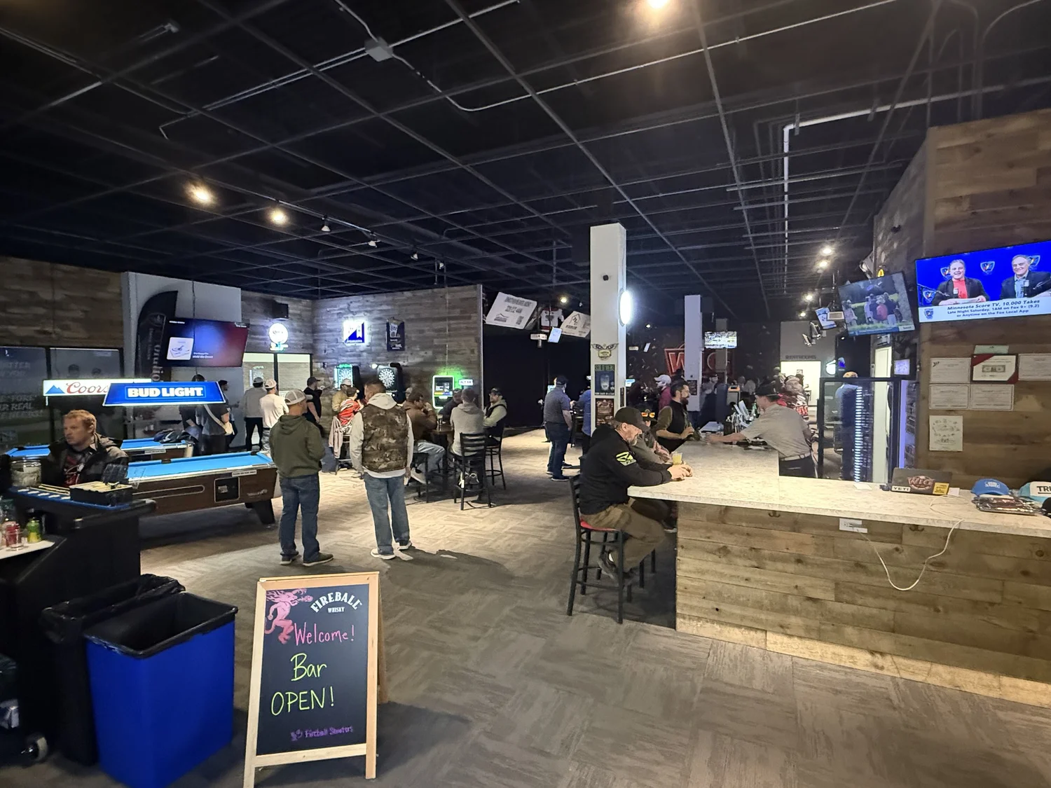 Inside WIG: golf simulators, pool tables and a spacious lounge