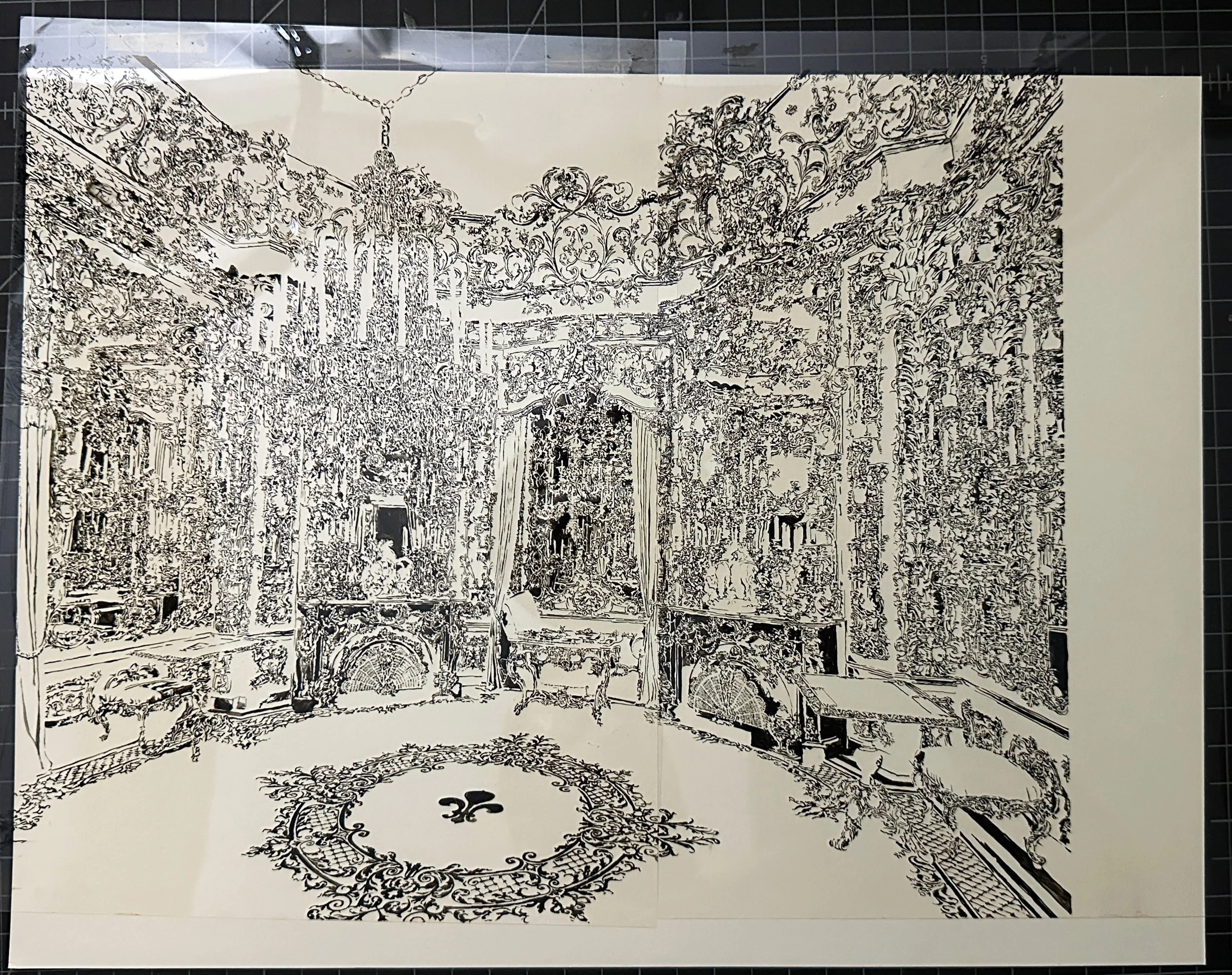 Heavy File - Gouache on acetate  