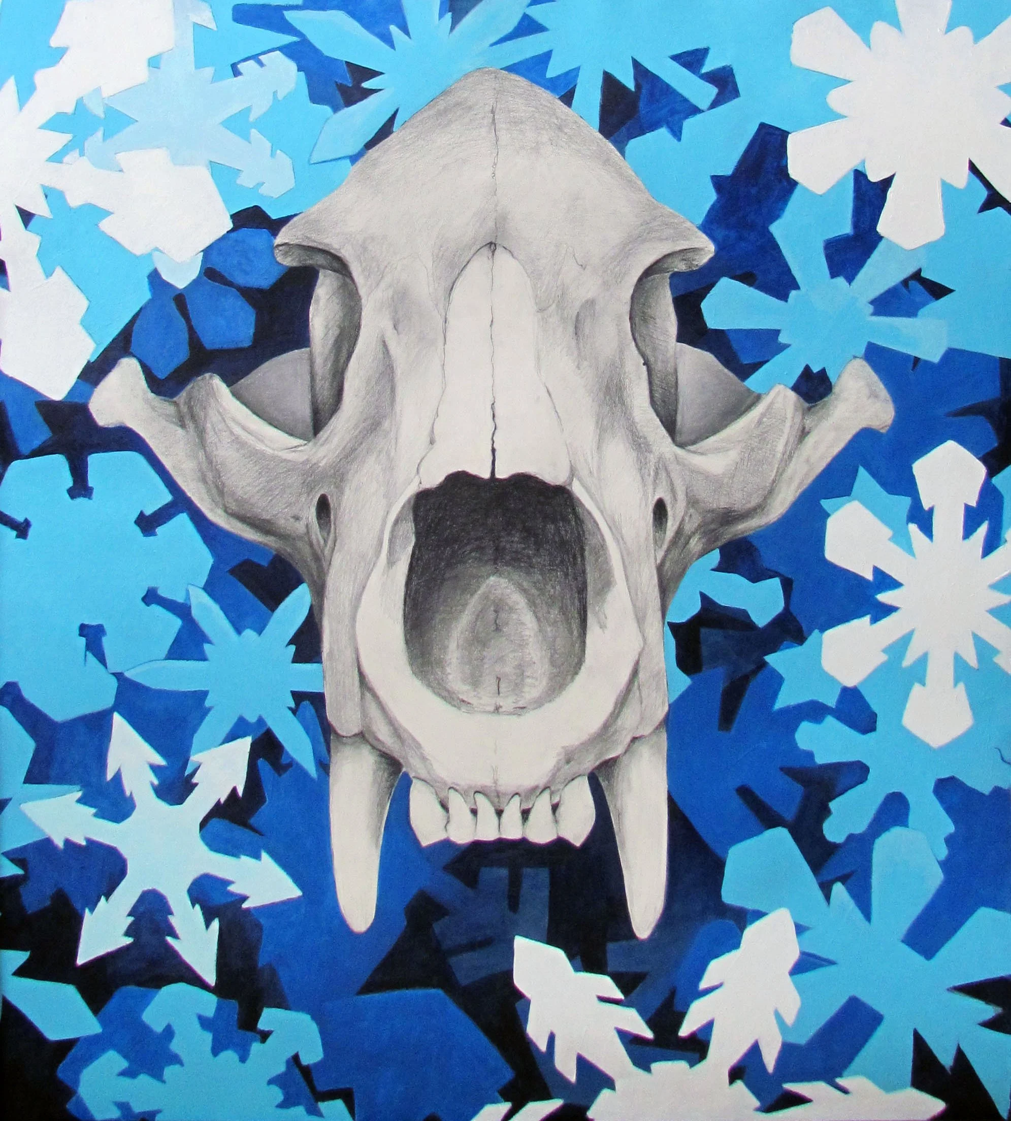 'Bear Down'  Mixed Media on Paper 37"x42"