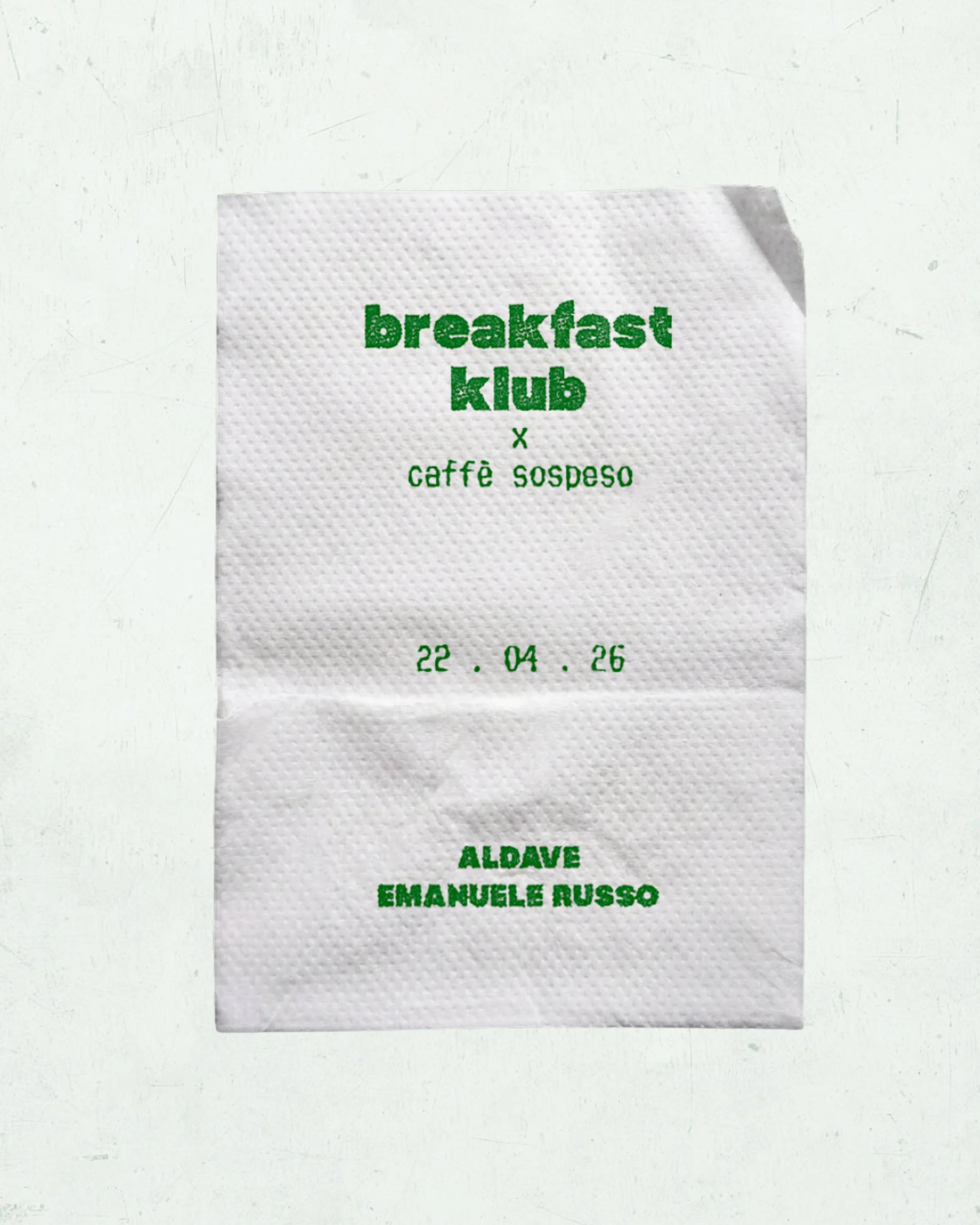 Breakfast Klub x Caffè Sospeso - Milan Design Week 2026
