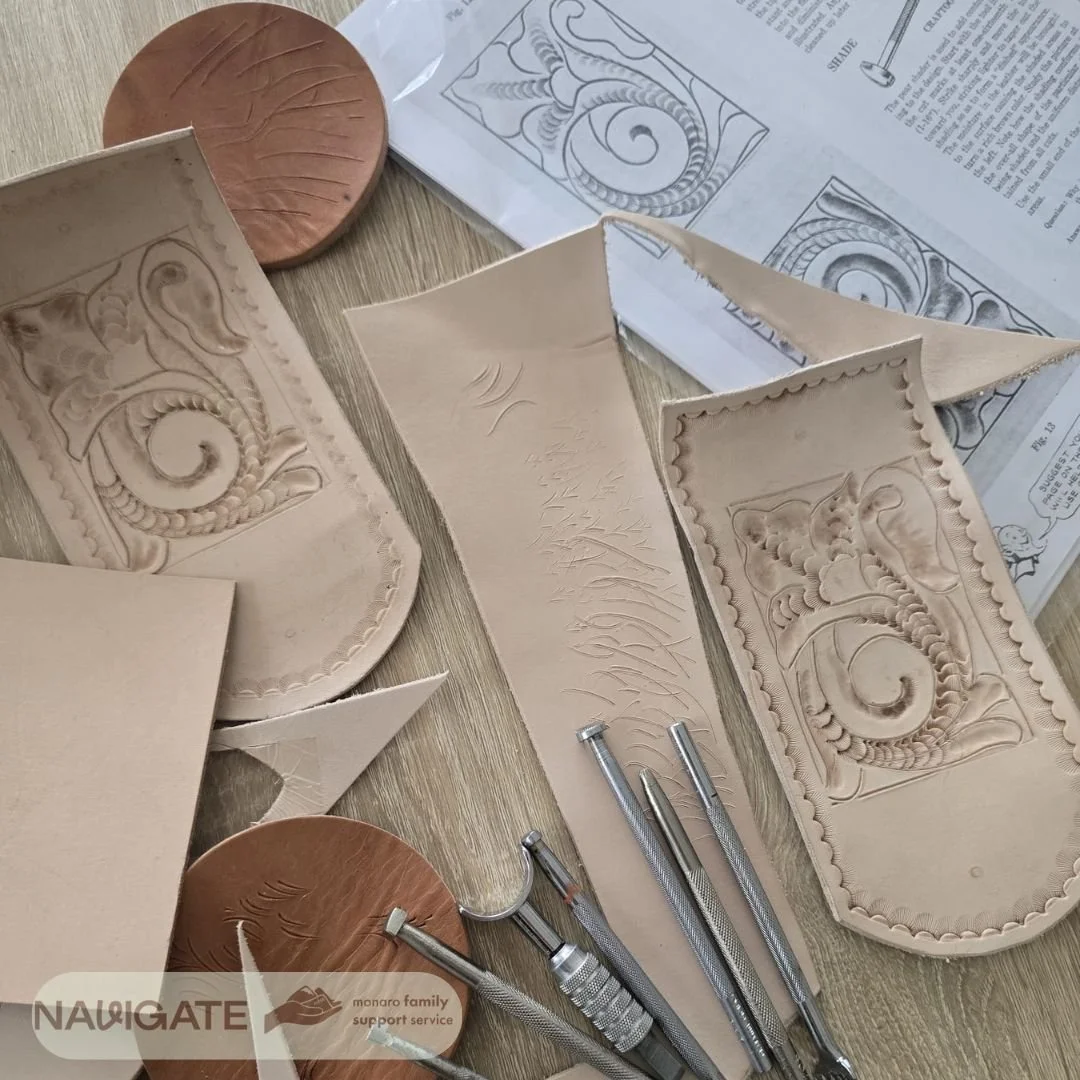 🧵✨ Leather Creations in the making!

At our Navigate event, we kicked off a leather workshop with the talented Jay Podger. We learned some basics and started crafting our own unique pieces &mdash; and they&rsquo;re already looking amazing!

Here&rsq
